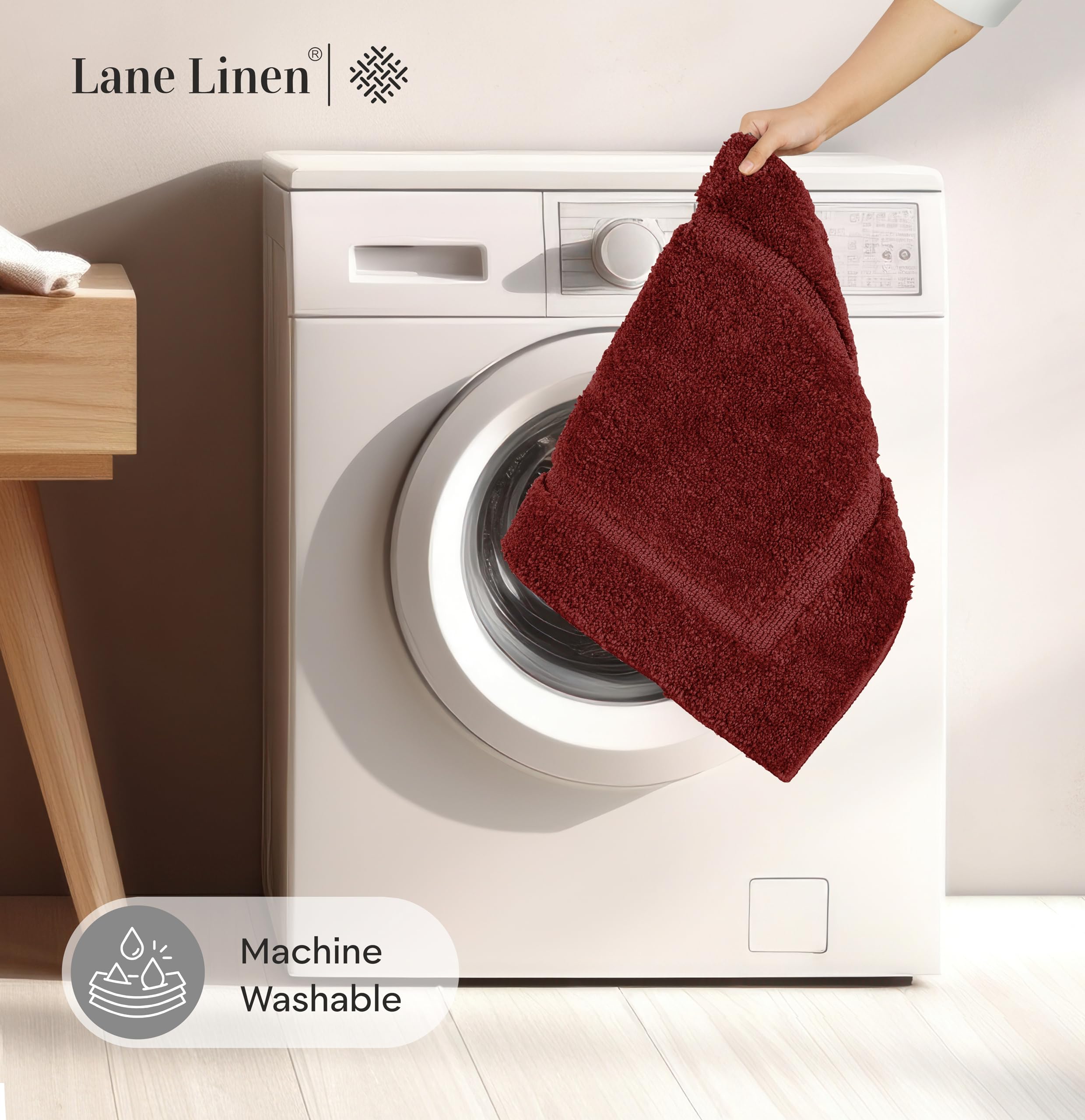 Foto 7 | Juego de Alfombras de Baño Lane Linen Extrasuaves y Absorbentes 2 Piezas  - Venta Internacional