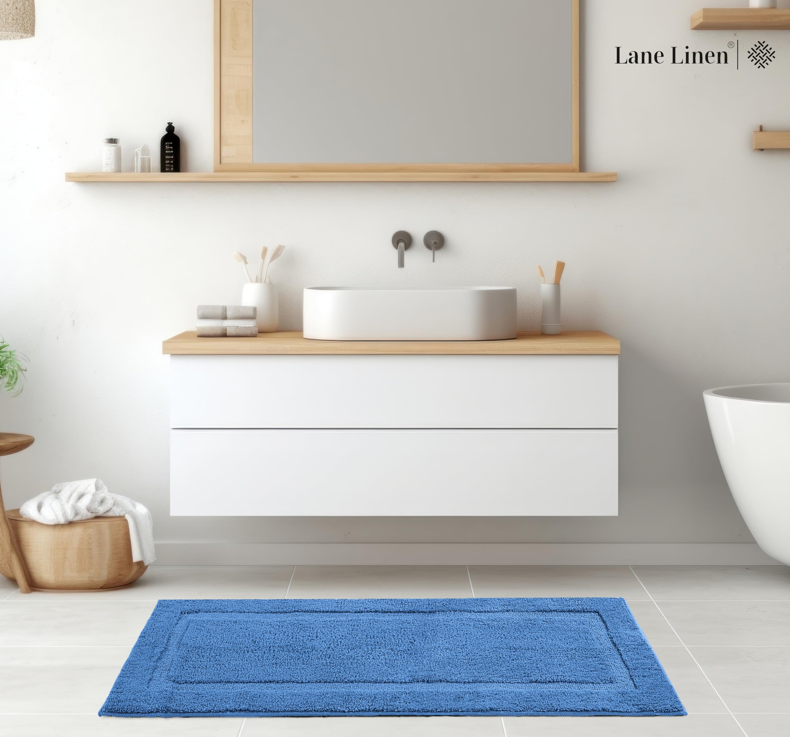 Foto 3 | Alfombra de Baño Lane Linen 60 X 120 cm - Venta Internacional