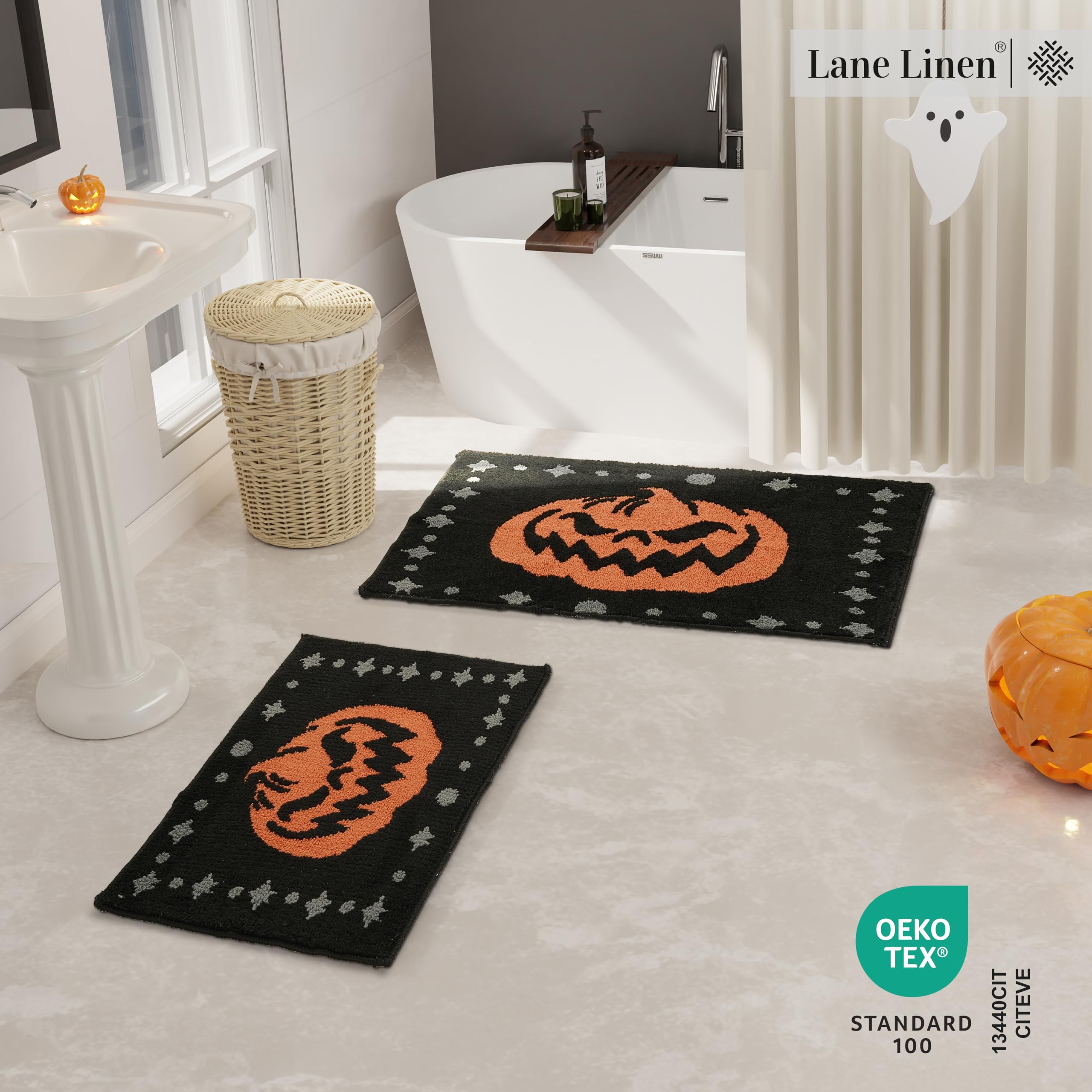 Foto 4 pulgar | Set de Alfombras de Baño Lane Linen para Halloween 2 Unidades - Venta Internacional