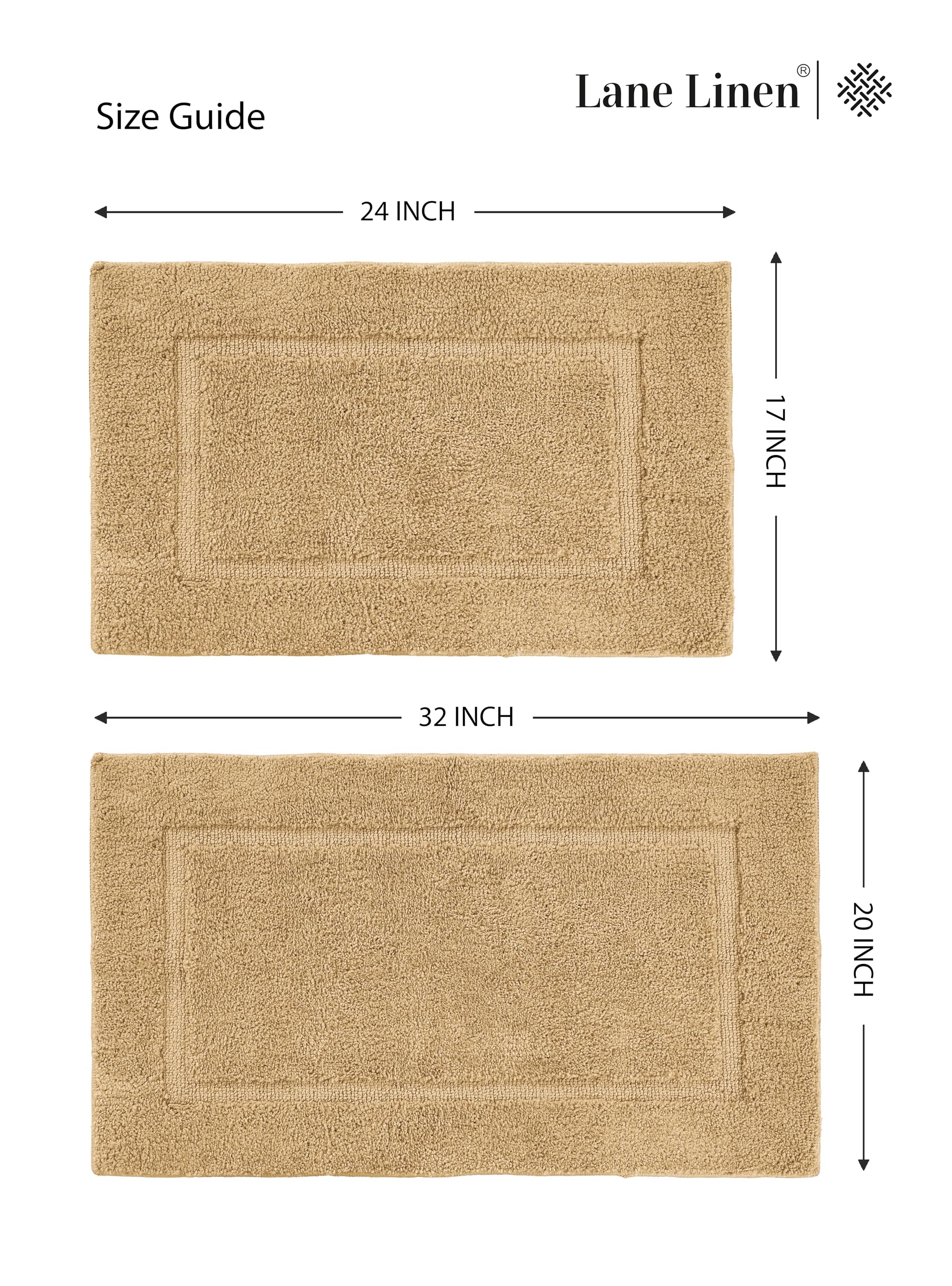 Foto 7 pulgar | Alfombra de Baño Lane Linen Beige 2 Piezas - Venta Internacional