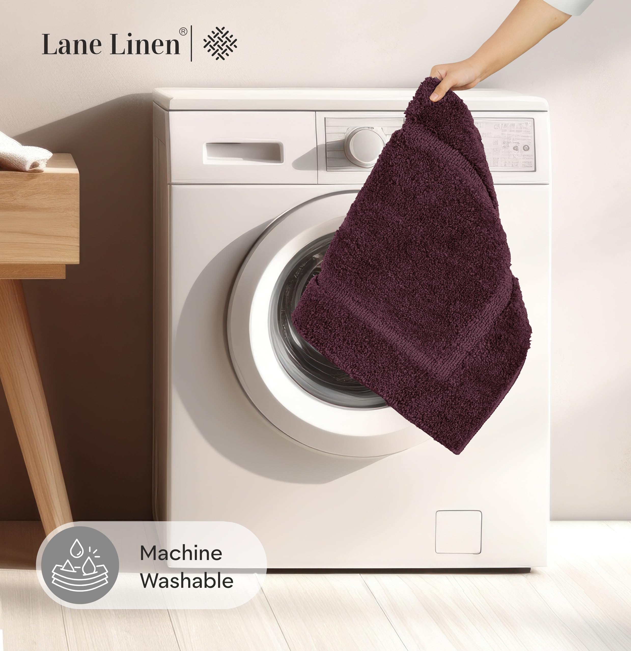 Foto 7 | Juego de Alfombras de Baño Lane Linen Suaves y Absorbentes - Venta Internacional