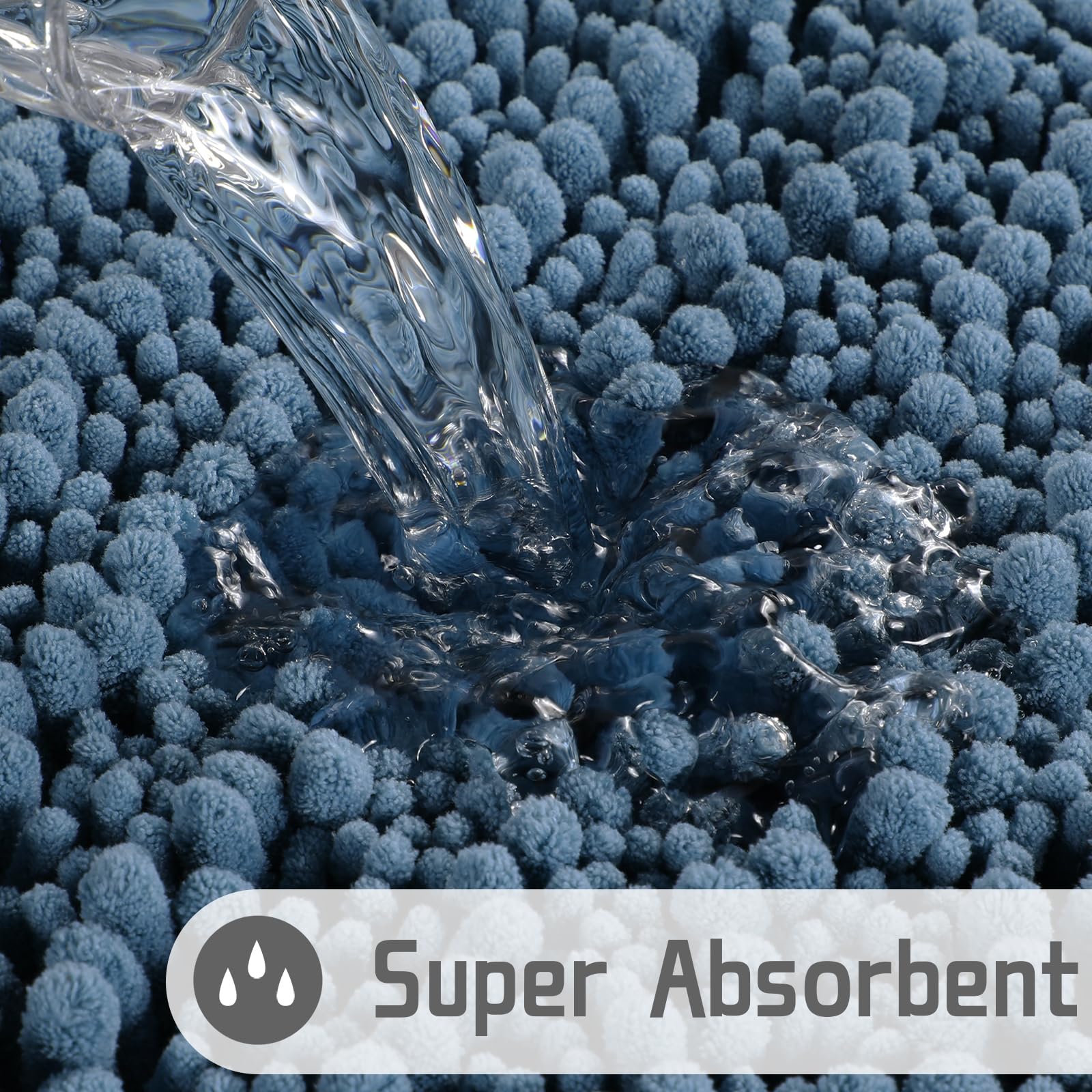 Foto 4 pulgar | Alfombra de Baño Yimobra Larga Azul 112 x 61 cm Absorbente - Venta Internacional