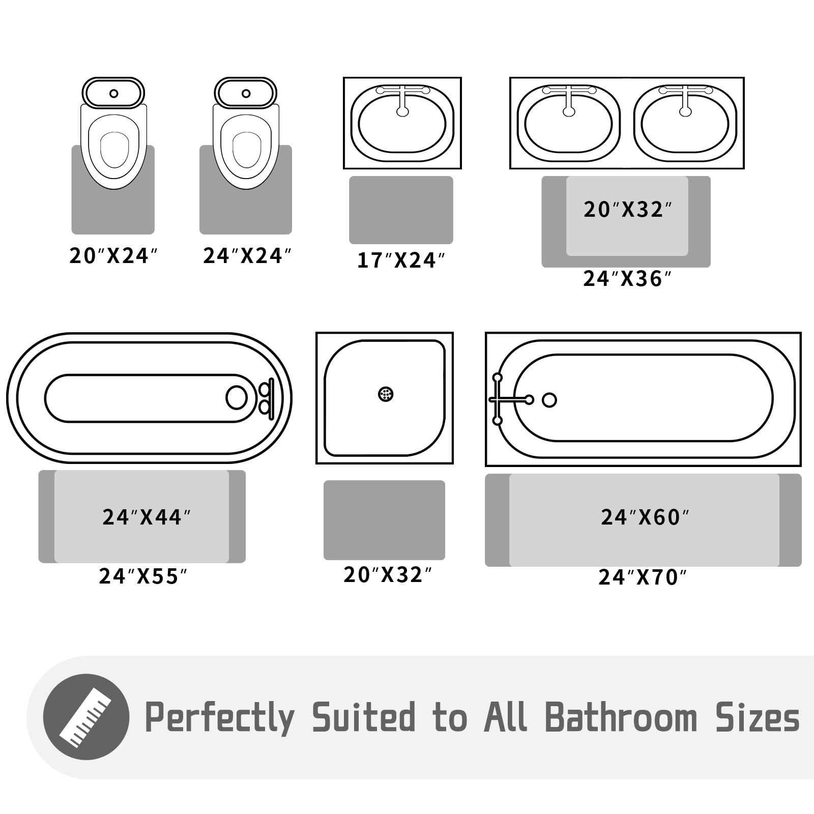 Foto 8 pulgar | Alfombra de Baño Yimobra Larga Azul 112 x 61 cm Absorbente - Venta Internacional