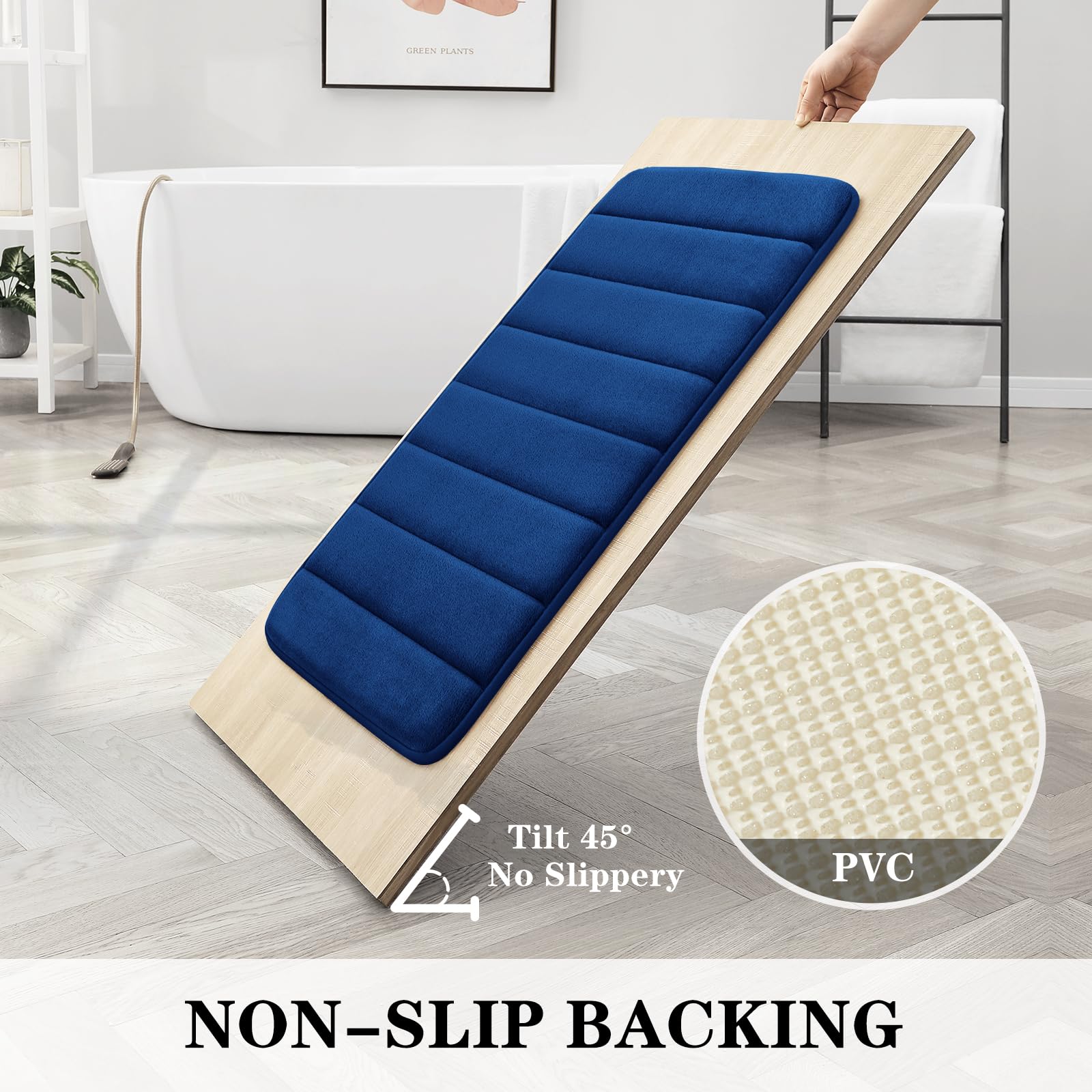 Foto 4 pulgar | Tapetes de Baño Bysure Azul 3 Piezas-Venta Internacional