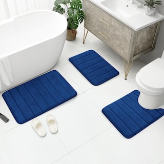 Foto 5 | Tapetes de Baño Bysure Azul 3 Piezas-Venta Internacional