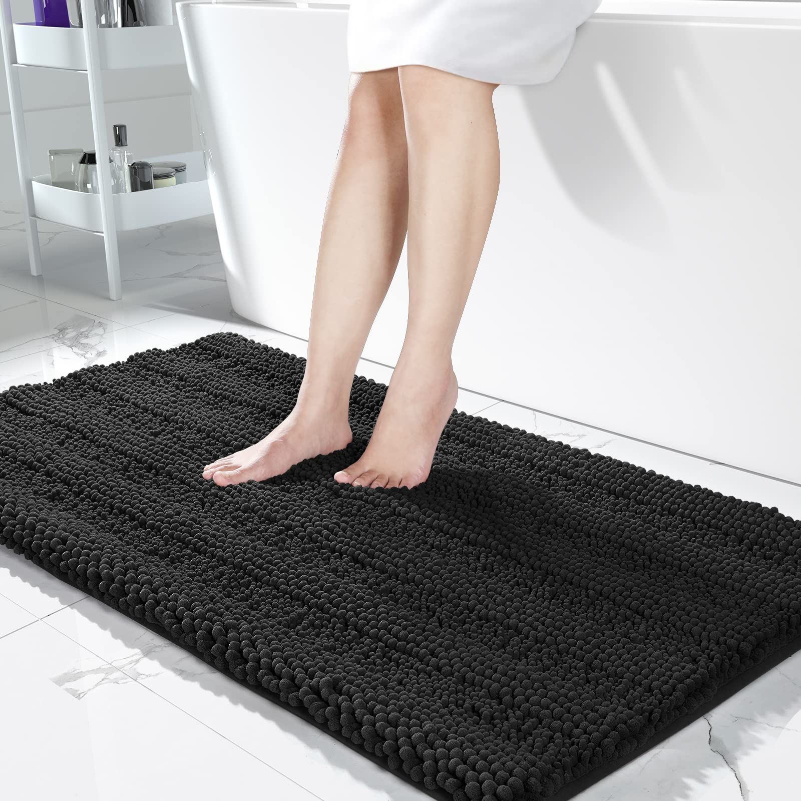 Foto 2 pulgar | Alfombra De Baño Yimobra, Antideslizante, Superabsorbente, 90 X 60 Cm, Color Negro - Venta Internacional.
