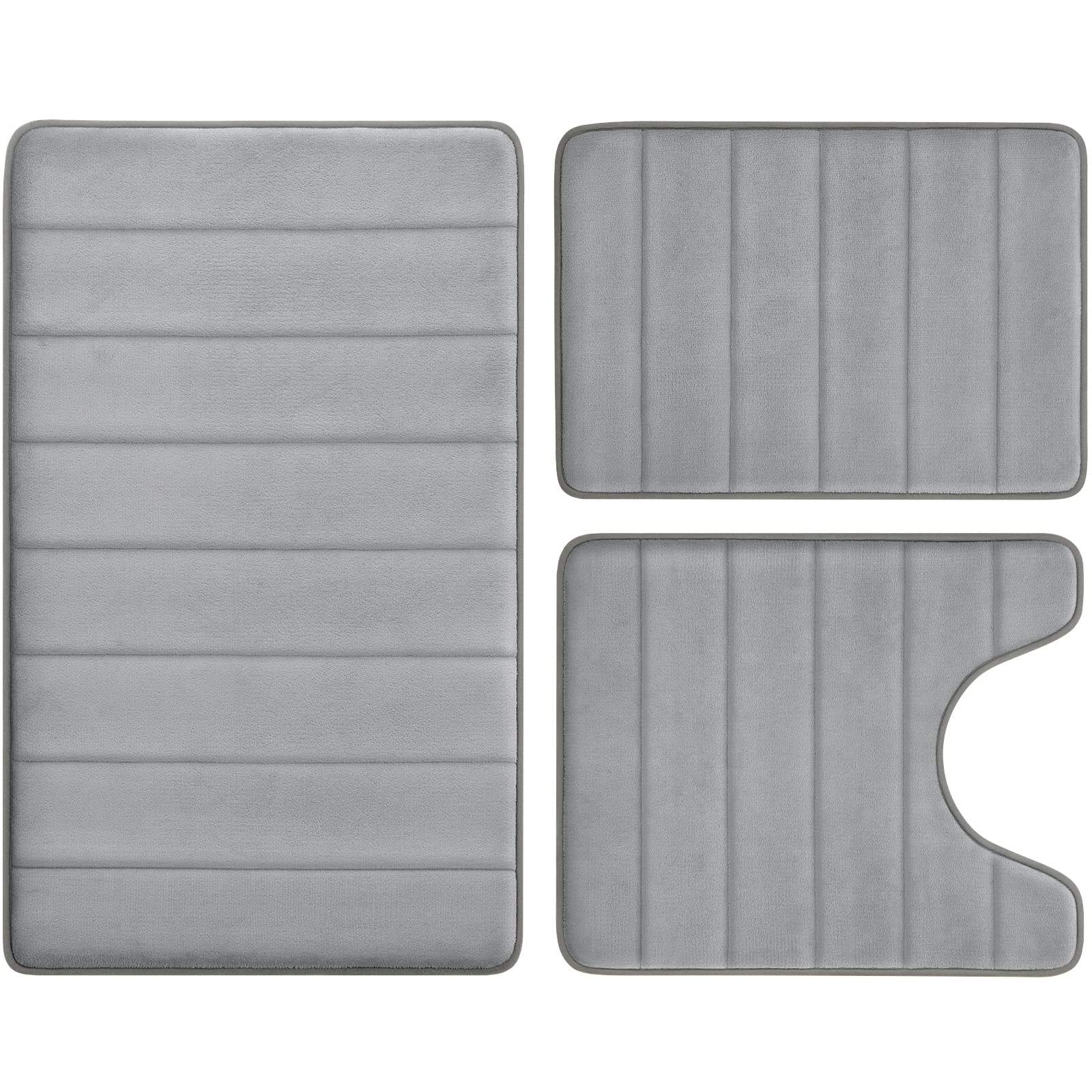 Foto 2 pulgar | Tapetes de Baño Bysure Gris 3 Piezas-Venta Internacional