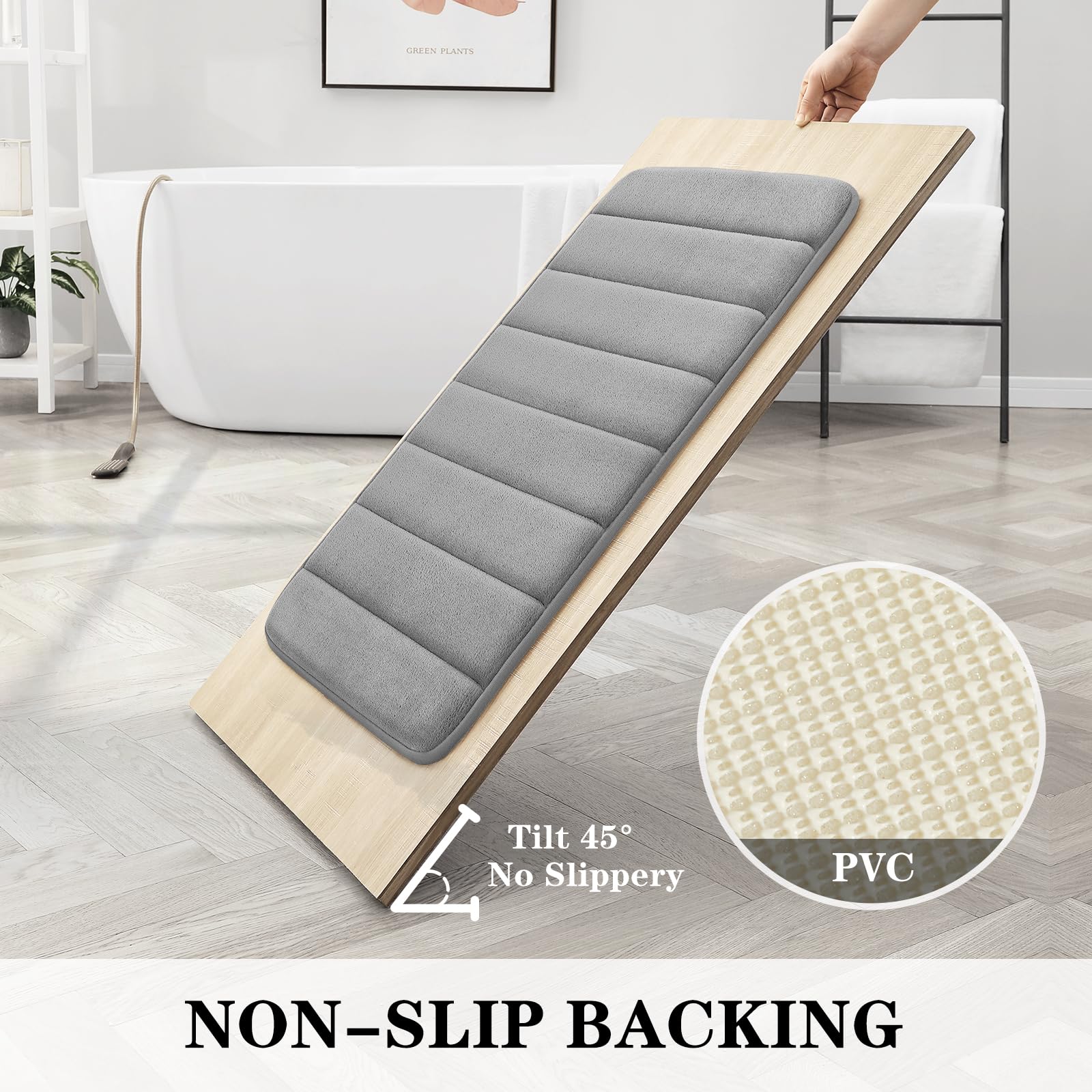 Foto 4 pulgar | Tapetes de Baño Bysure Gris 3 Piezas-Venta Internacional