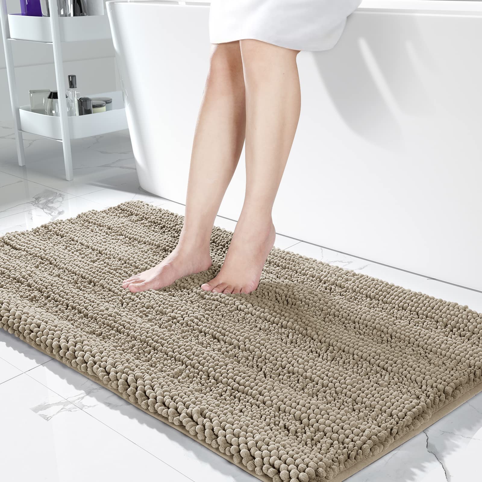 Foto 2 pulgar | Alfombra De Baño Yimobra Ultra Plush Chenille, 44 X 24 Cm, Color Camel - Venta Internacional.