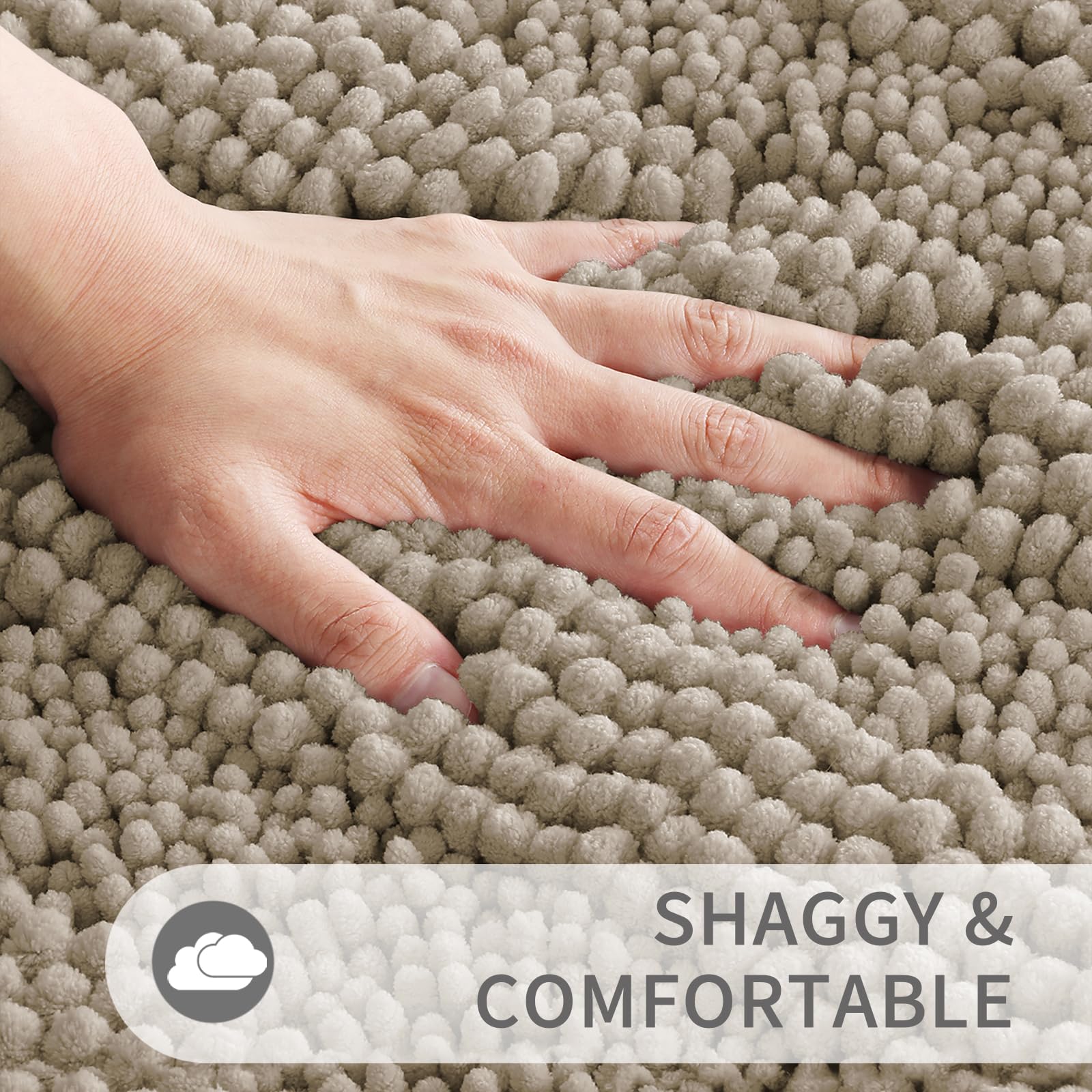 Foto 5 pulgar | Alfombra De Baño Yimobra Ultra Plush Chenille, 44 X 24 Cm, Color Camel - Venta Internacional.