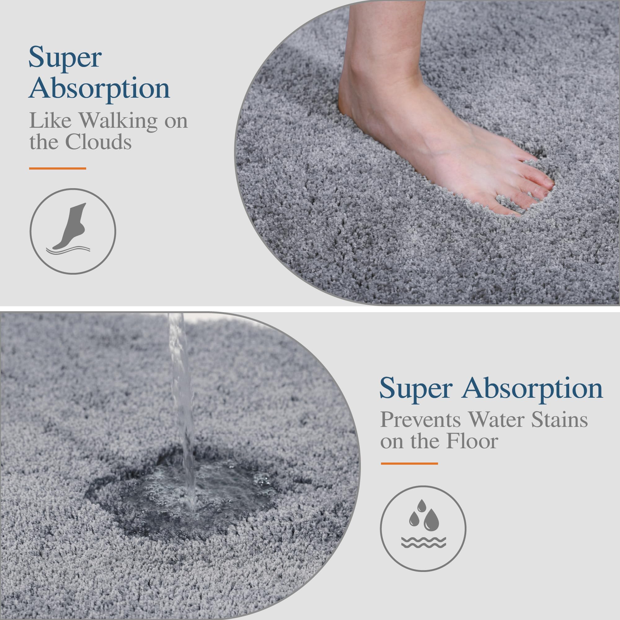 Foto 5 pulgar | Alfombra de Baño Walensee Gris Contour Antideslizante 50 x 60 cm - Venta Internacional