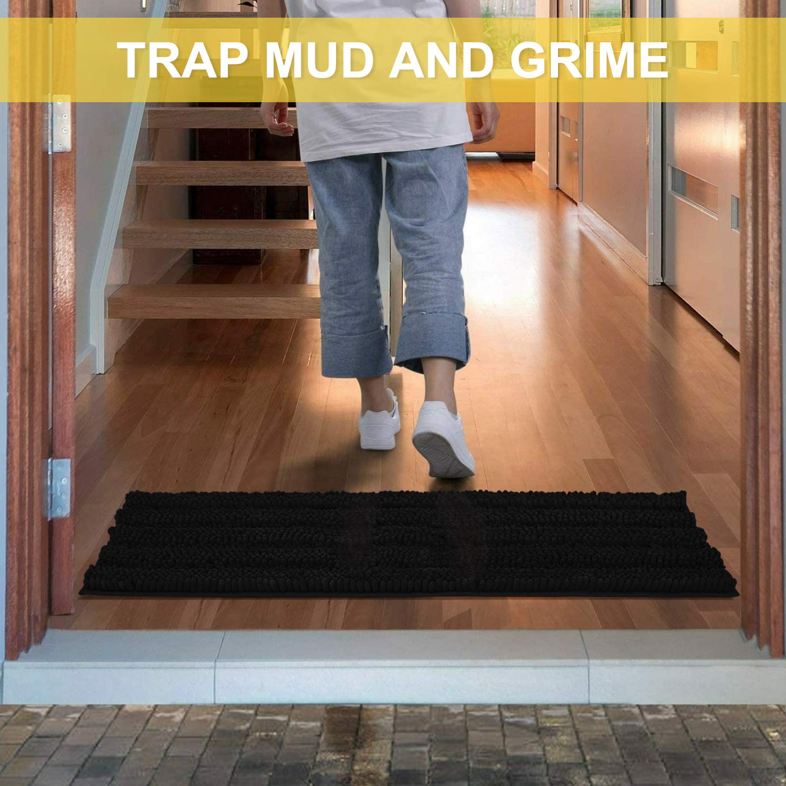 Foto 4 pulgar | Alfombrillas de Baño Nicetown Negro Antideslizantes - Venta Internacional