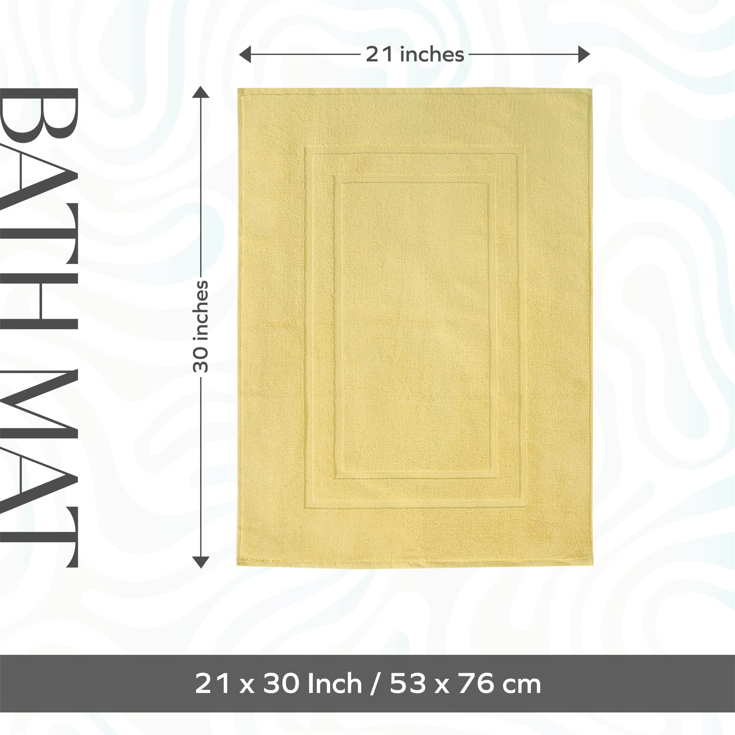Foto 4 pulgar | Alfombrillas Feather & Stitch Algodón 2 Piezas Amarillas - Venta Internacional