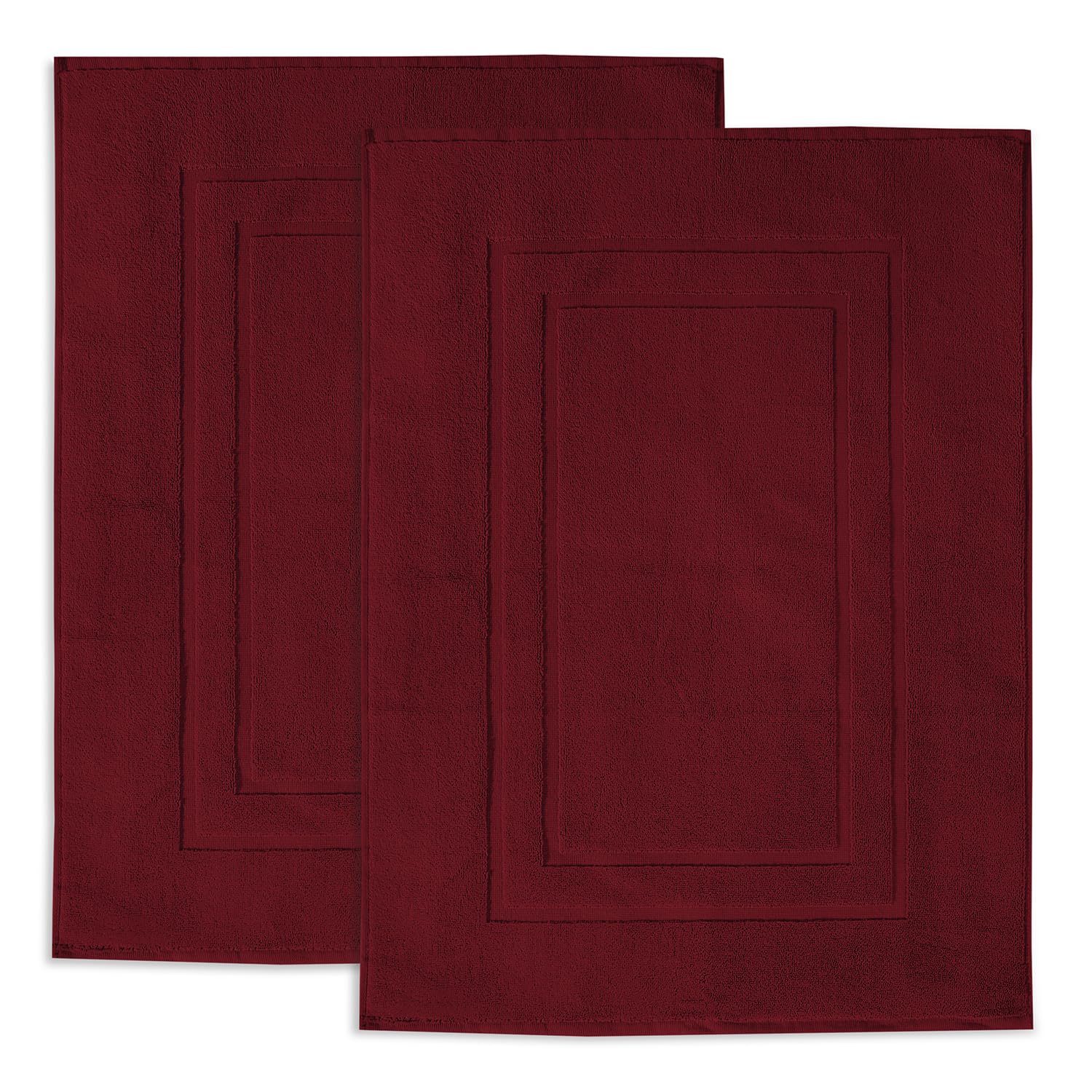Foto 1 | Alfombrillas Feather & Stitch Algodón 2 Piezas Rojas - Venta Internacional