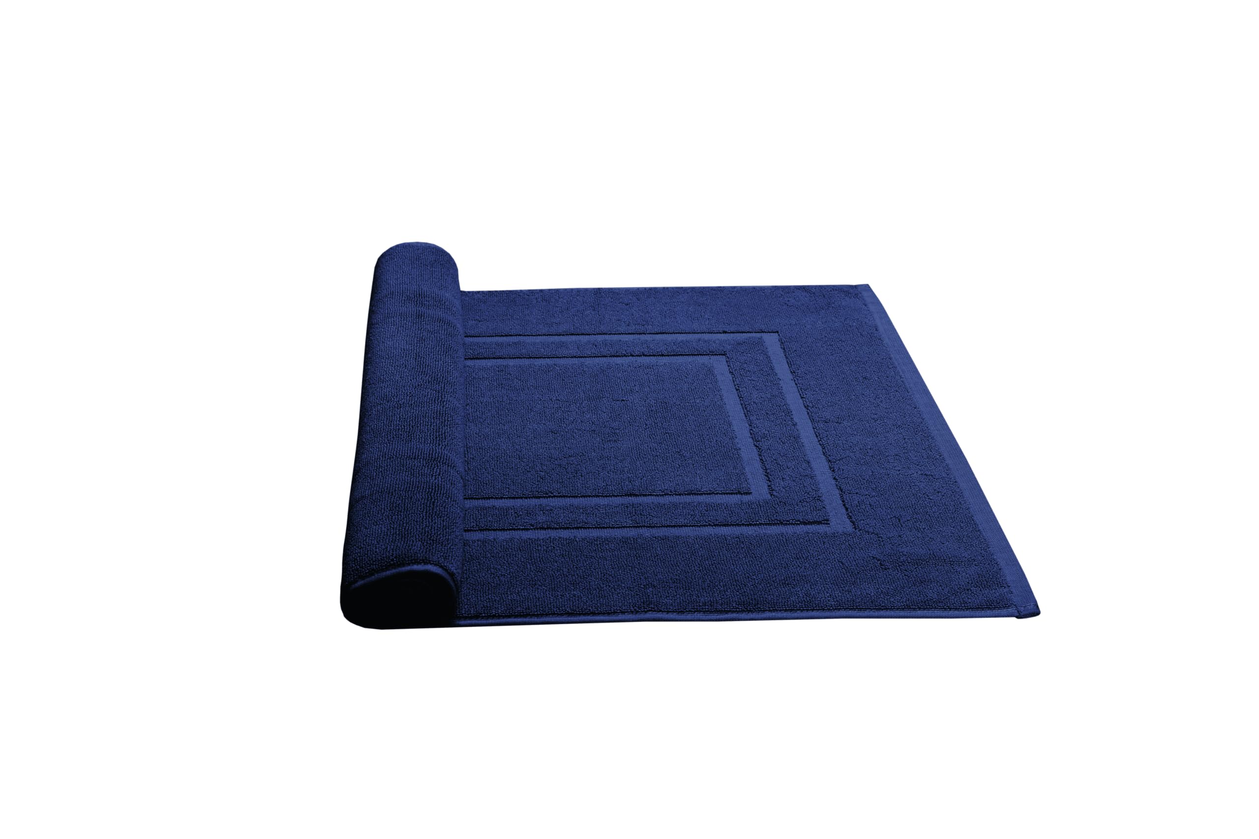 Foto 3 | Alfombra de Baño con Estampado de Plumas y Puntadas Azul Marino - Venta Internacional