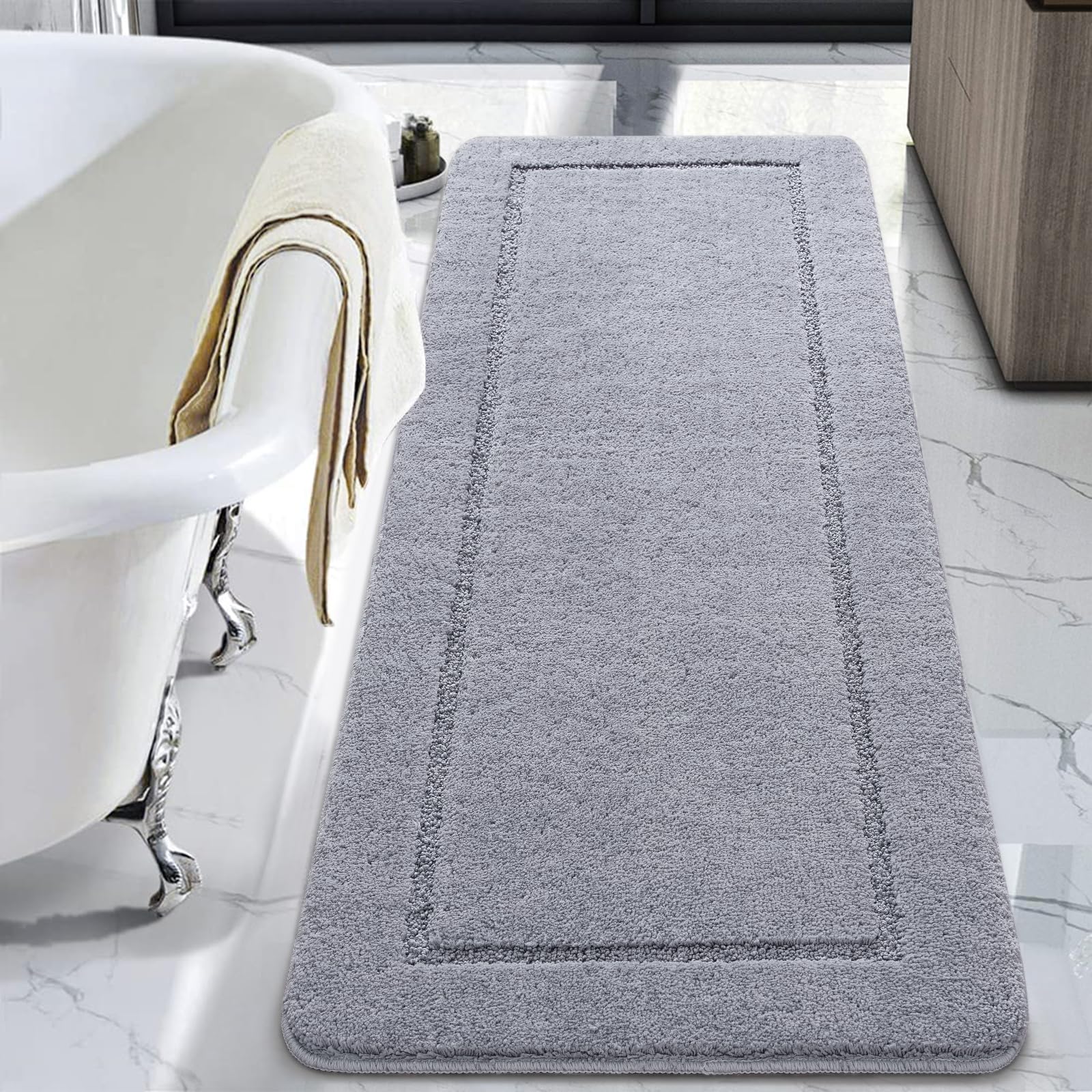 Foto 2 pulgar | Alfombra de Baño Runner Lochas Luminous 60 c 180 cm Gris - Venta Internacional