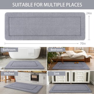 Foto 7 | Alfombra de Baño Runner Lochas Luminous 60 c 180 cm Gris - Venta Internacional