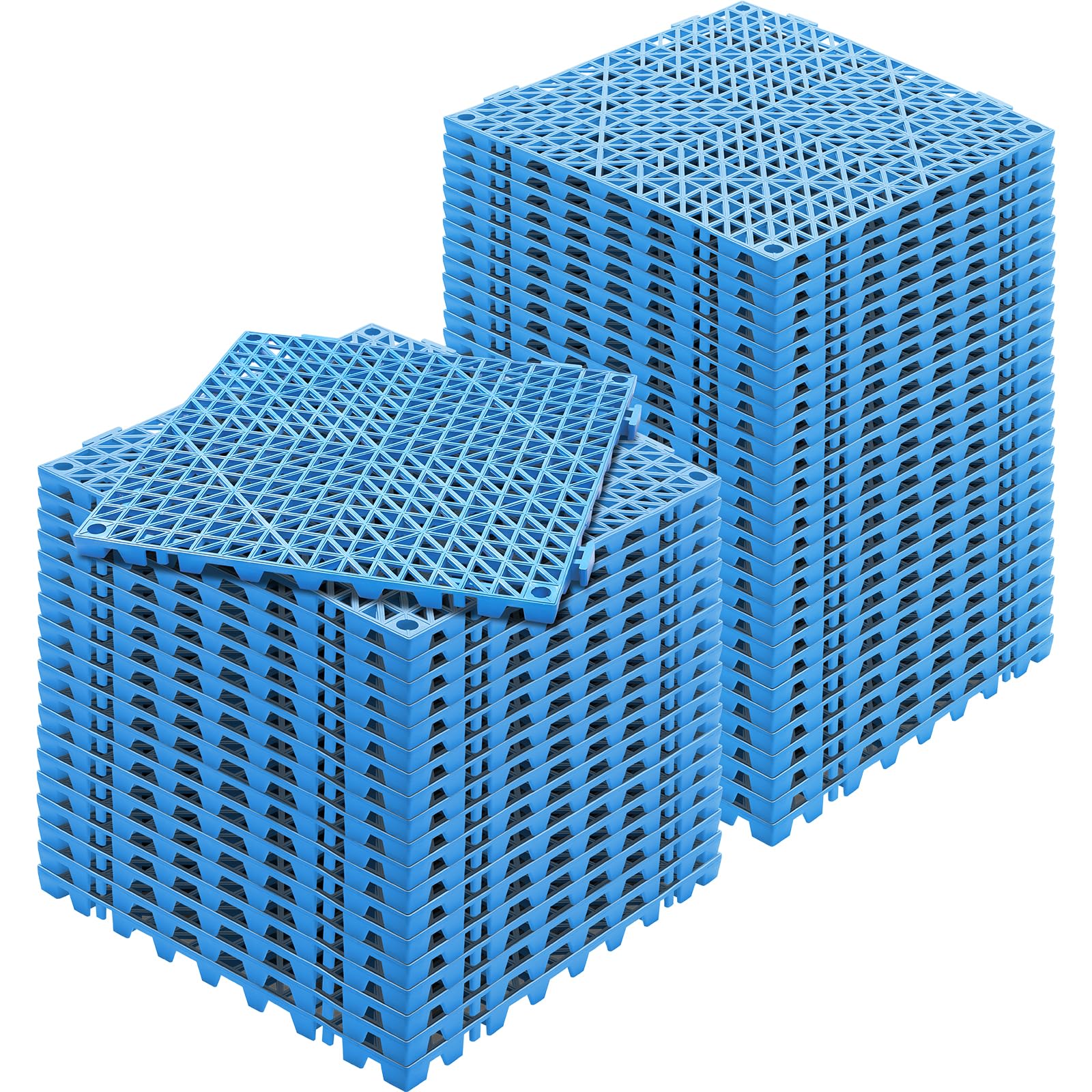 Azulejo Entrelazado Vevor, 50 Piezas, Pvc Blando Azul, 30 X 30 Cm - Venta Internacional. $3,109