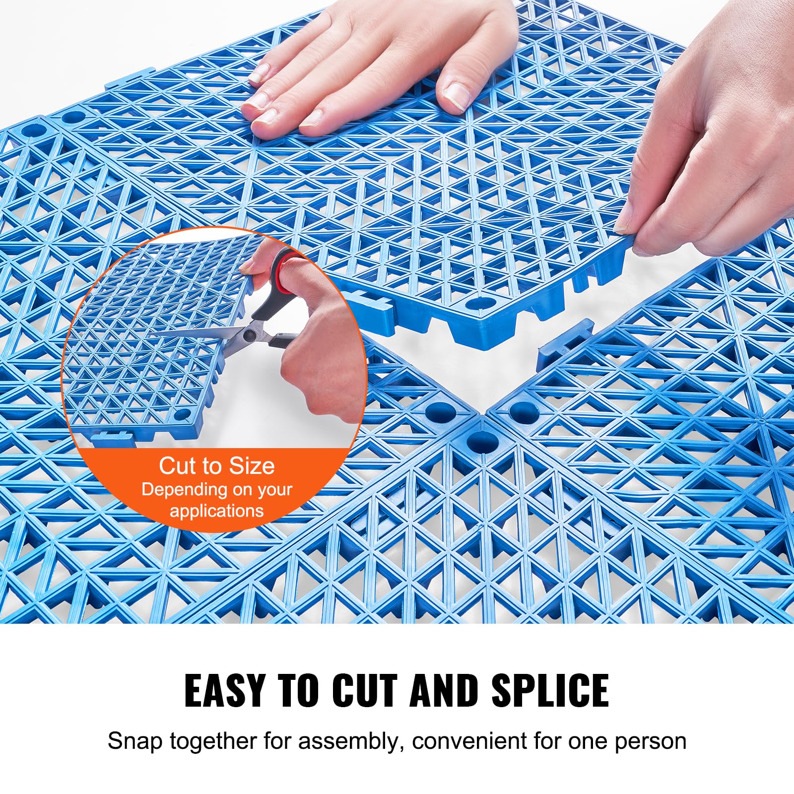 Foto 5 pulgar | Azulejo Entrelazado Vevor, 50 Piezas, Pvc Blando Azul, 30 X 30 Cm - Venta Internacional.