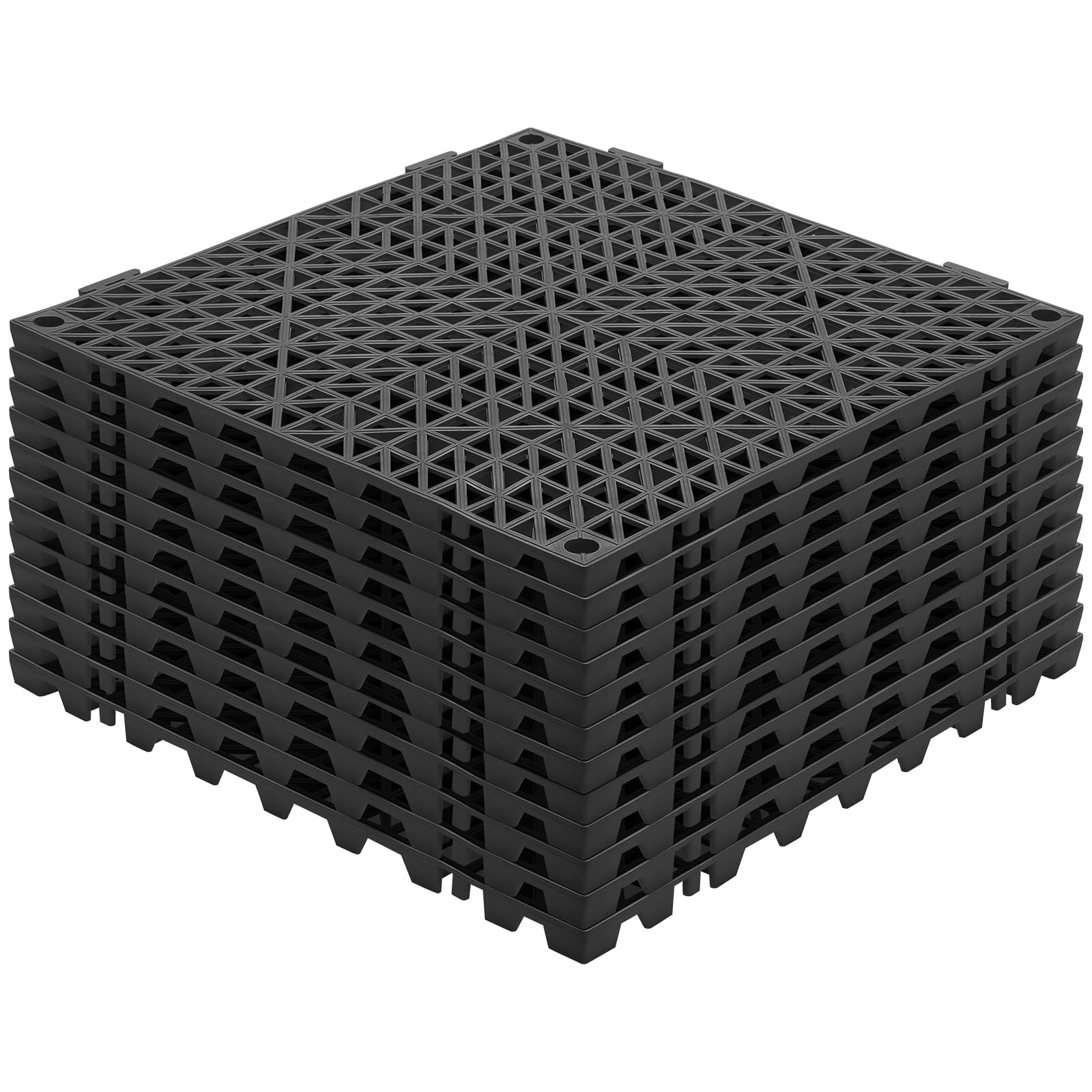 Foto 2 pulgar | Cojín Modular Entrelazado Vevor, Paquete De 12 Unidades, 30 X 30 Cm, Negro - Venta Internacional.