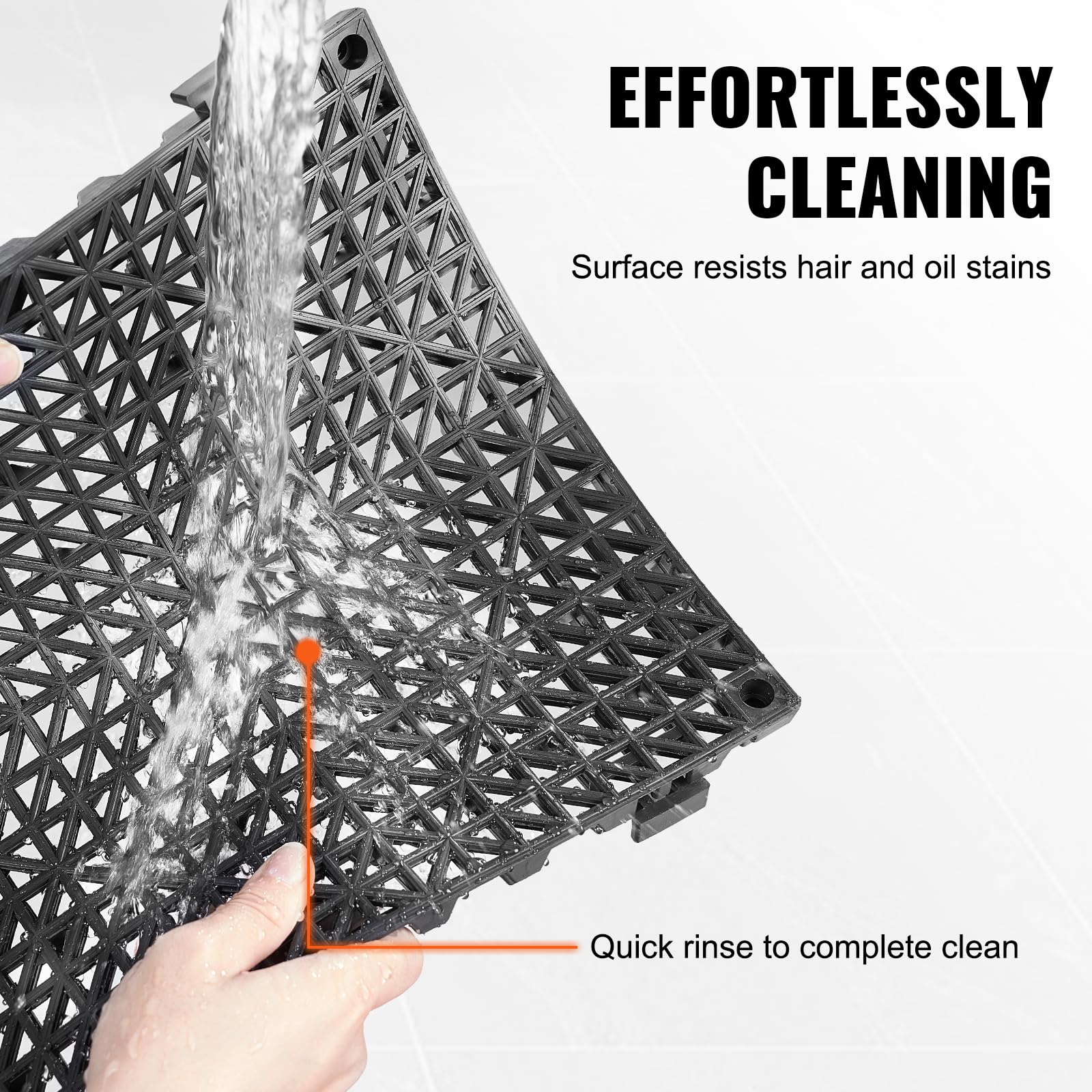 Foto 5 | Cojín Modular Entrelazado Vevor, Paquete De 12 Unidades, 30 X 30 Cm, Negro - Venta Internacional.