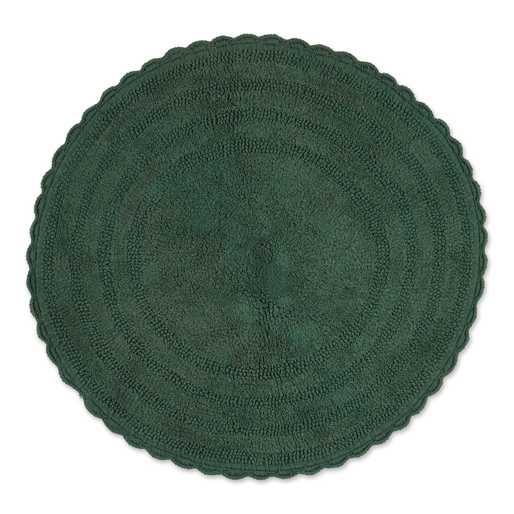 Foto 2 pulgar | Alfombra De Baño Dii Crochet Collection, Reversible, Redonda, 70 Cm, Color Verde - Venta Internacional.