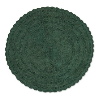 Foto 1 | Alfombra De Baño Dii Crochet Collection, Reversible, Redonda, 70 Cm, Color Verde - Venta Internacional.