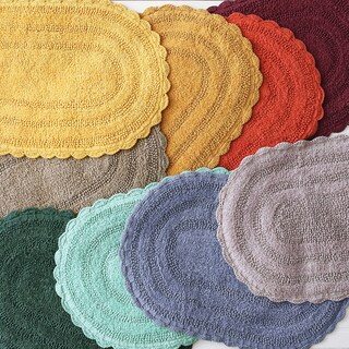 Foto 5 | Alfombra De Baño Dii Crochet Collection, Reversible, Redonda, 70 Cm, Color Verde - Venta Internacional.