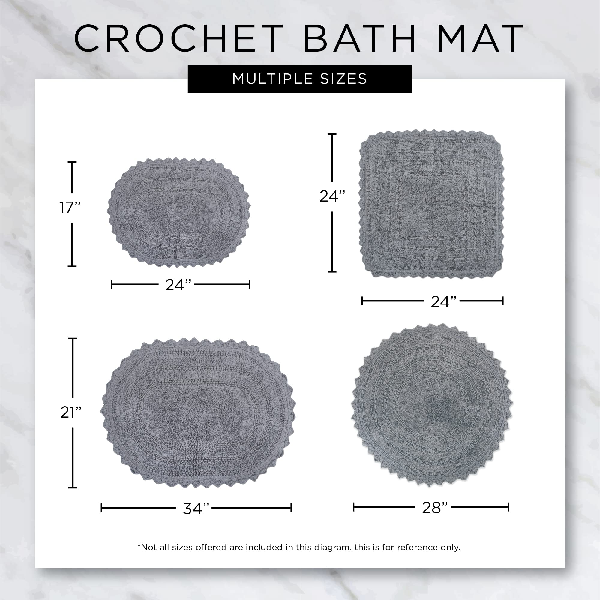 Foto 7 | Alfombra De Baño Dii Crochet Collection, Reversible, Redonda, 70 Cm, Color Verde - Venta Internacional.