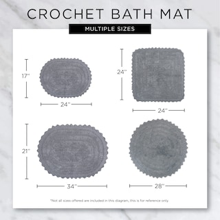 Foto 7 | Alfombra De Baño Dii Crochet Collection, Reversible, Redonda, 70 Cm, Color Verde - Venta Internacional.