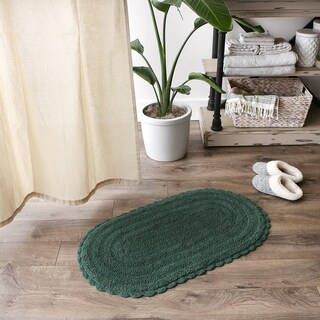 Foto 5 | Alfombra De Baño Dii Crochet Collection Reversible, Grande, Ovalada, Verde - Venta Internacional.