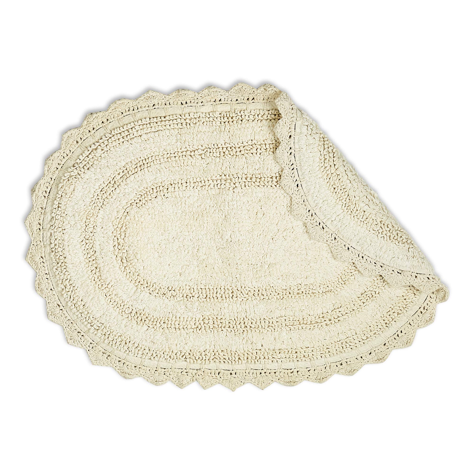 Foto 3 pulgar | Alfombra De Baño Dii Crochet Collection, Reversible, Pequeña, Ovalada, 43 X 61 Cm - Venta Internacional.