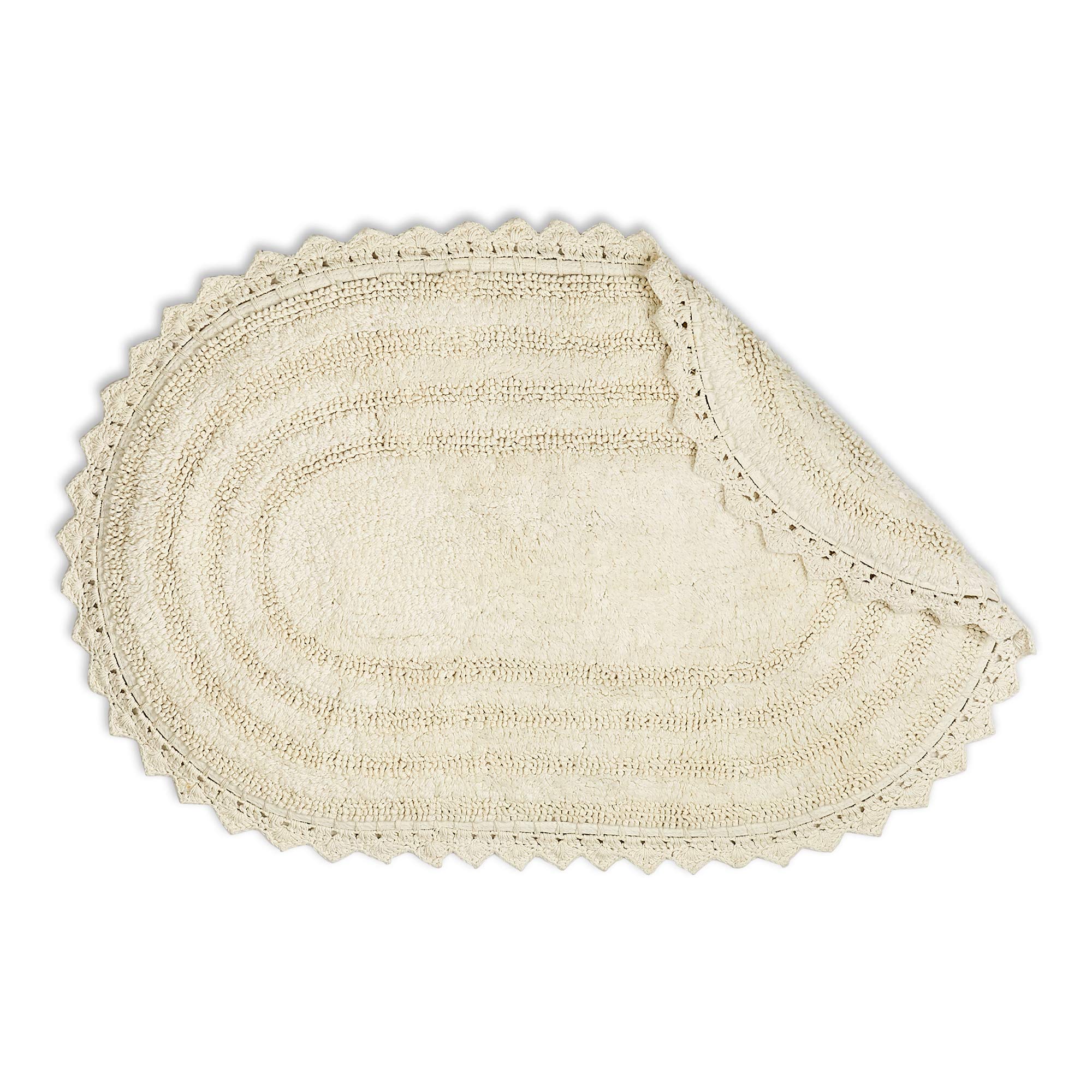 Foto 3 pulgar | Alfombra De Baño Dii Crochet Collection, Reversible, Ovalada, 21 X 34 Cm - Venta Internacional.