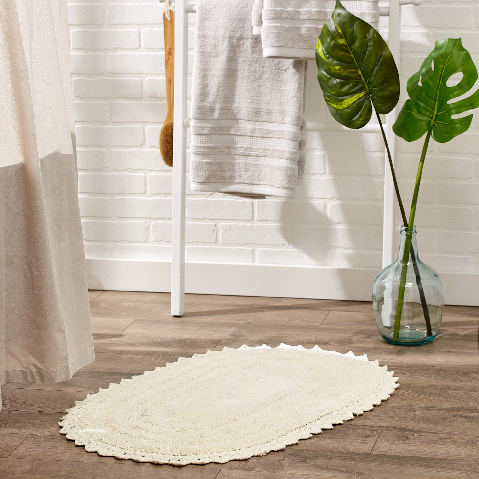 Foto 5 | Alfombra De Baño Dii Crochet Collection, Reversible, Ovalada, 21 X 34 Cm - Venta Internacional.