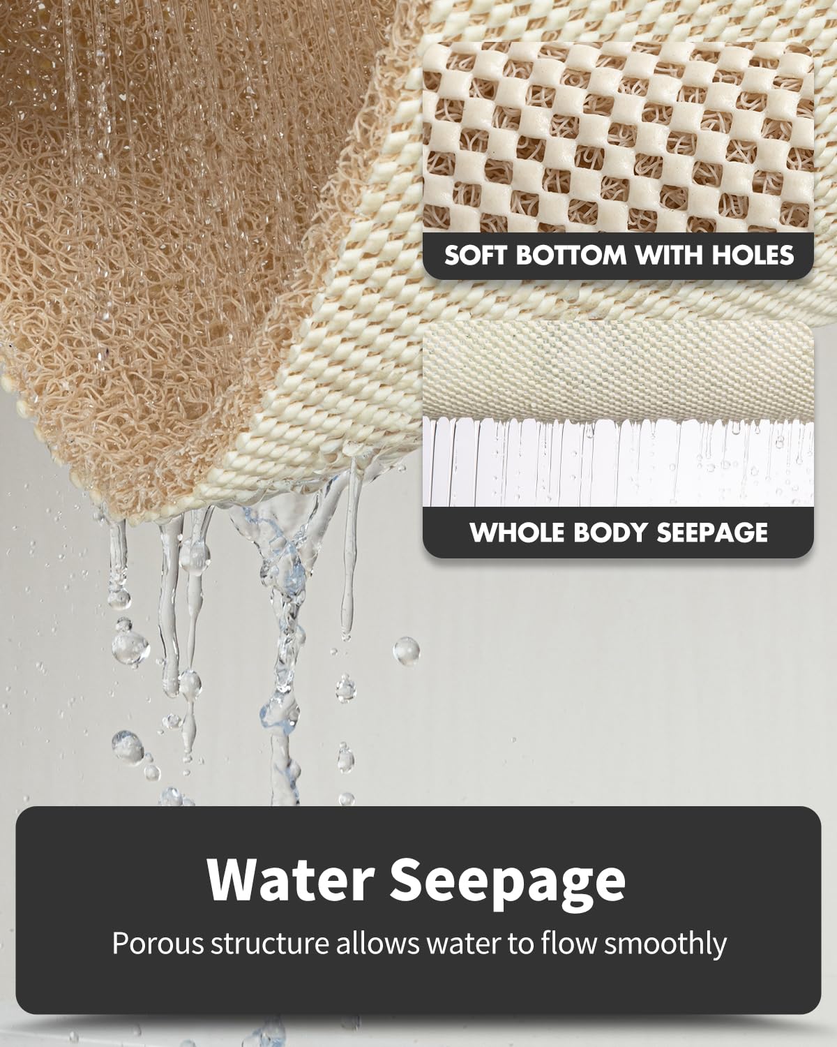 Foto 5 pulgar | Tapete para Bañera Montvoo Esponja Vegetal Antideslizante - Venta Internacional
