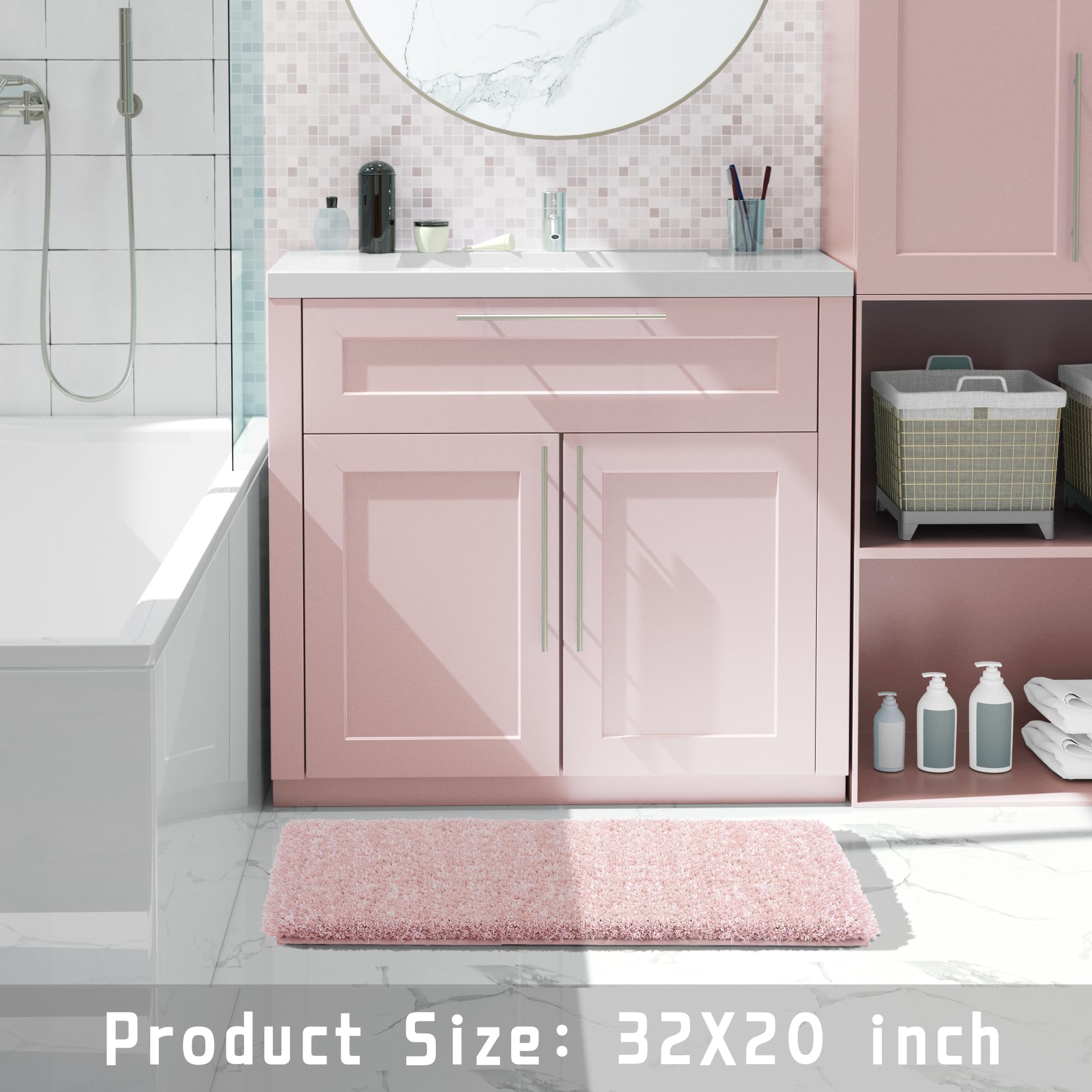 Foto 6 pulgar | Tapete para Baño Yimobra Rosa - Venta Internacional