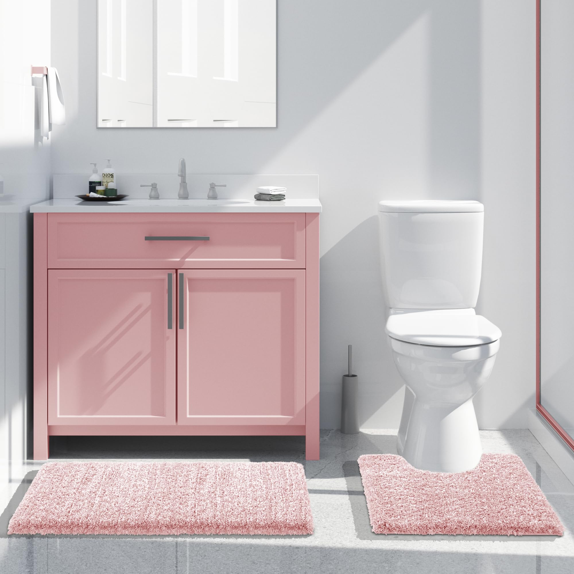 Foto 7 pulgar | Tapete para Baño Yimobra Rosa - Venta Internacional