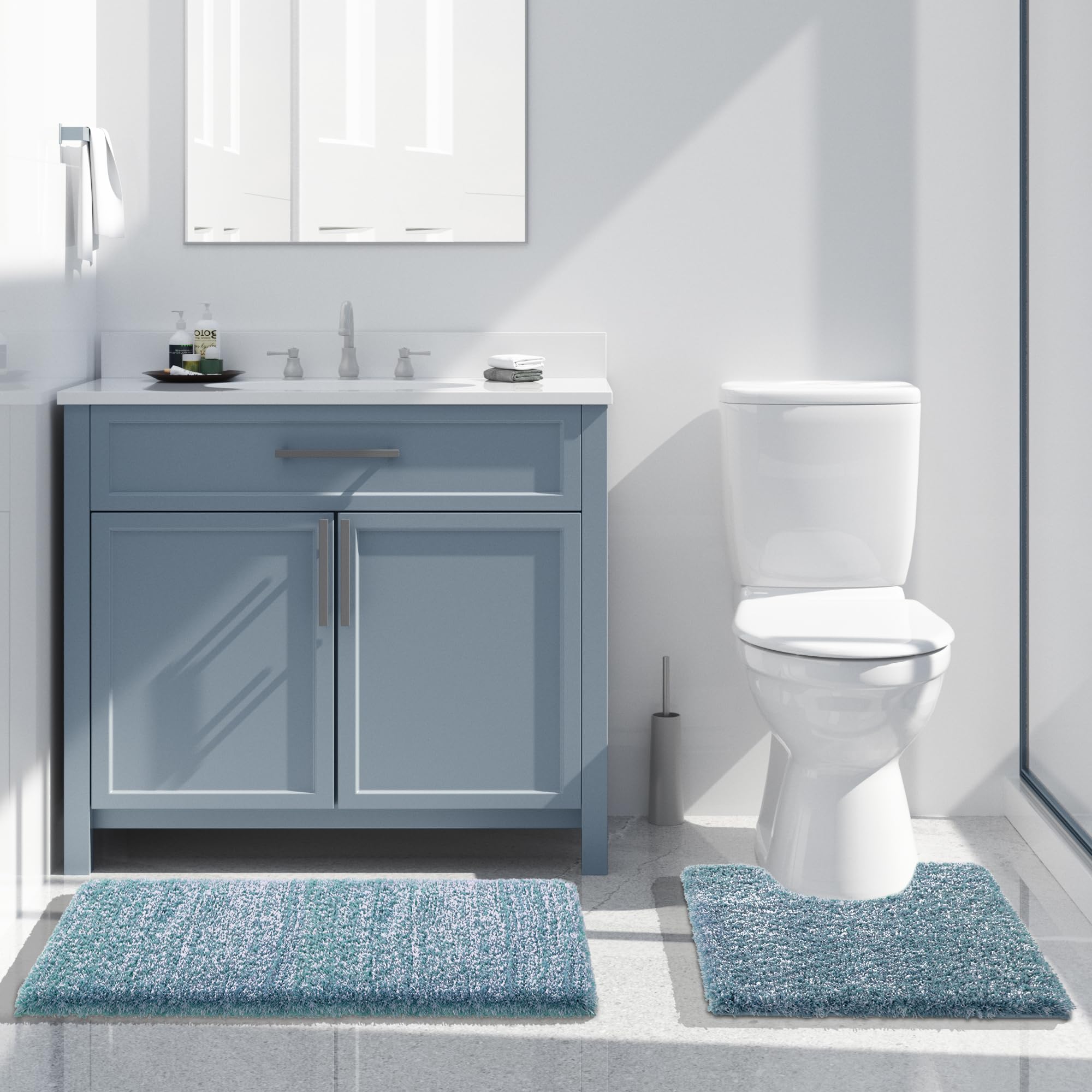 Foto 6 pulgar | Tapete para Baño Yimobra Azul - Venta Internacional