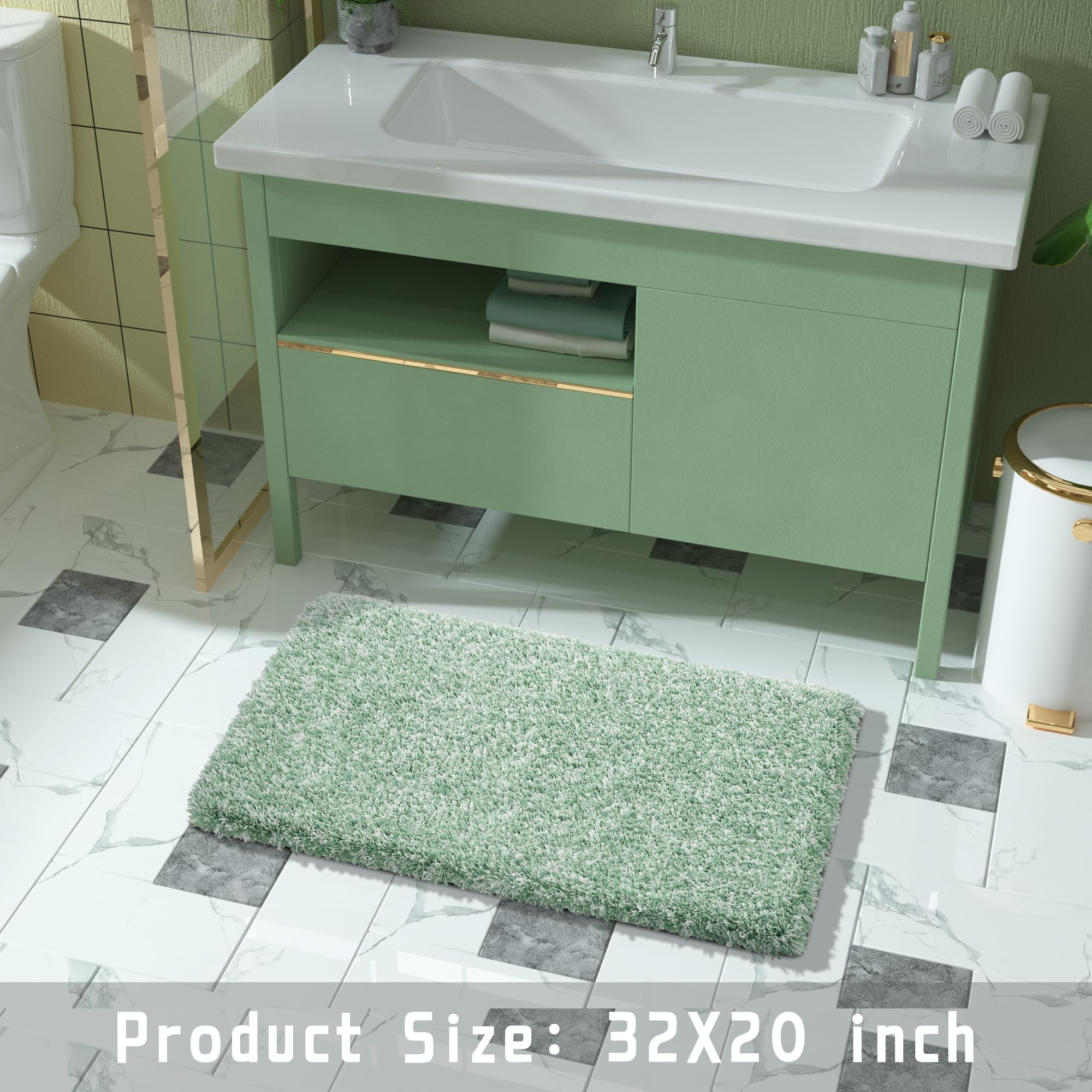 Foto 3 | Tapete para Baño Yimobra Verde - Venta Internacional