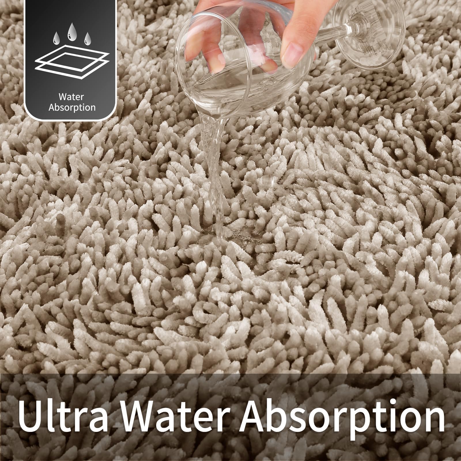 Foto 6 pulgar | Tapete para Baño Yimobra Marrón Antideslizante - Venta Internacional