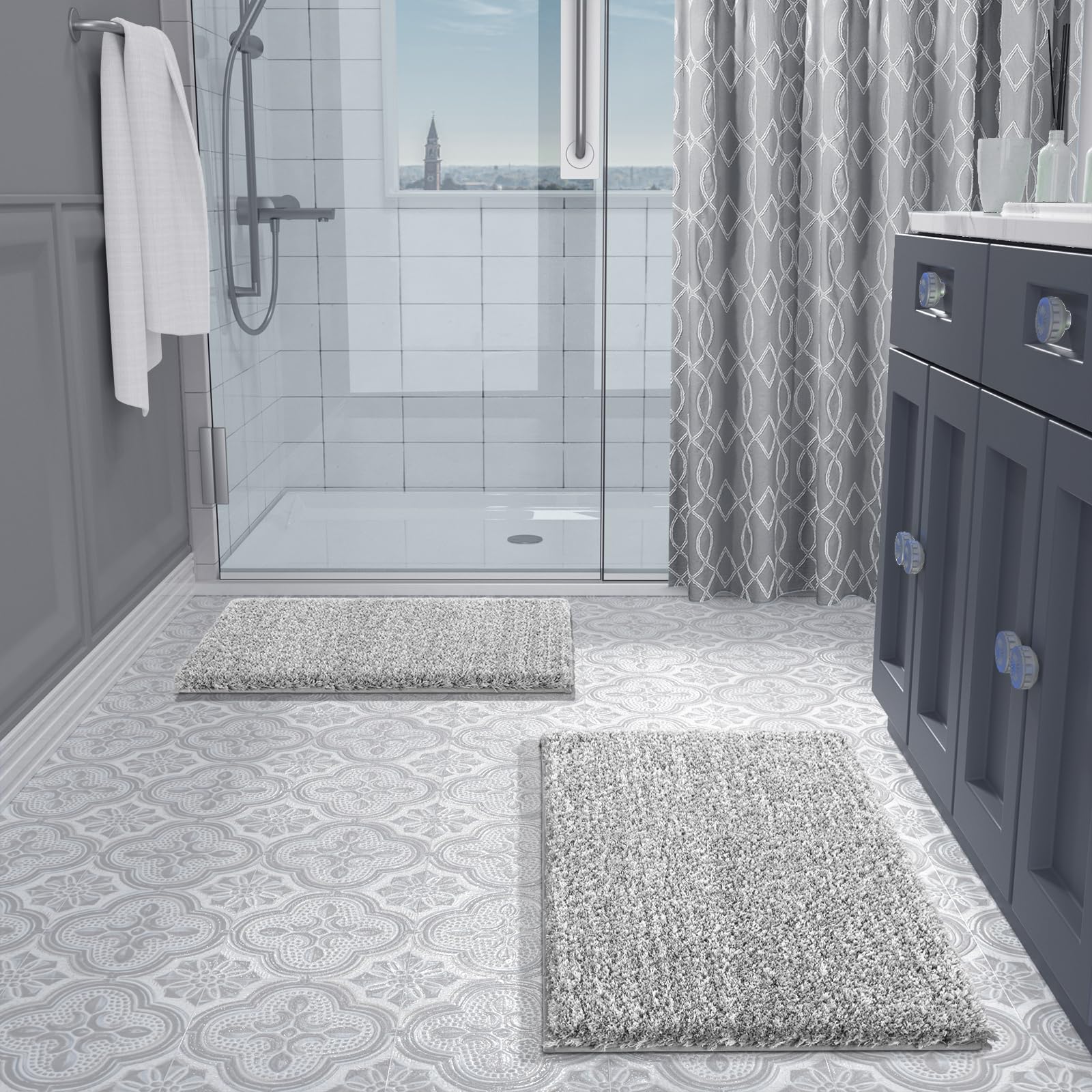 Foto 3 pulgar | Tapete para Baño Yimobra Gris 2 Piezas - Venta Internacional