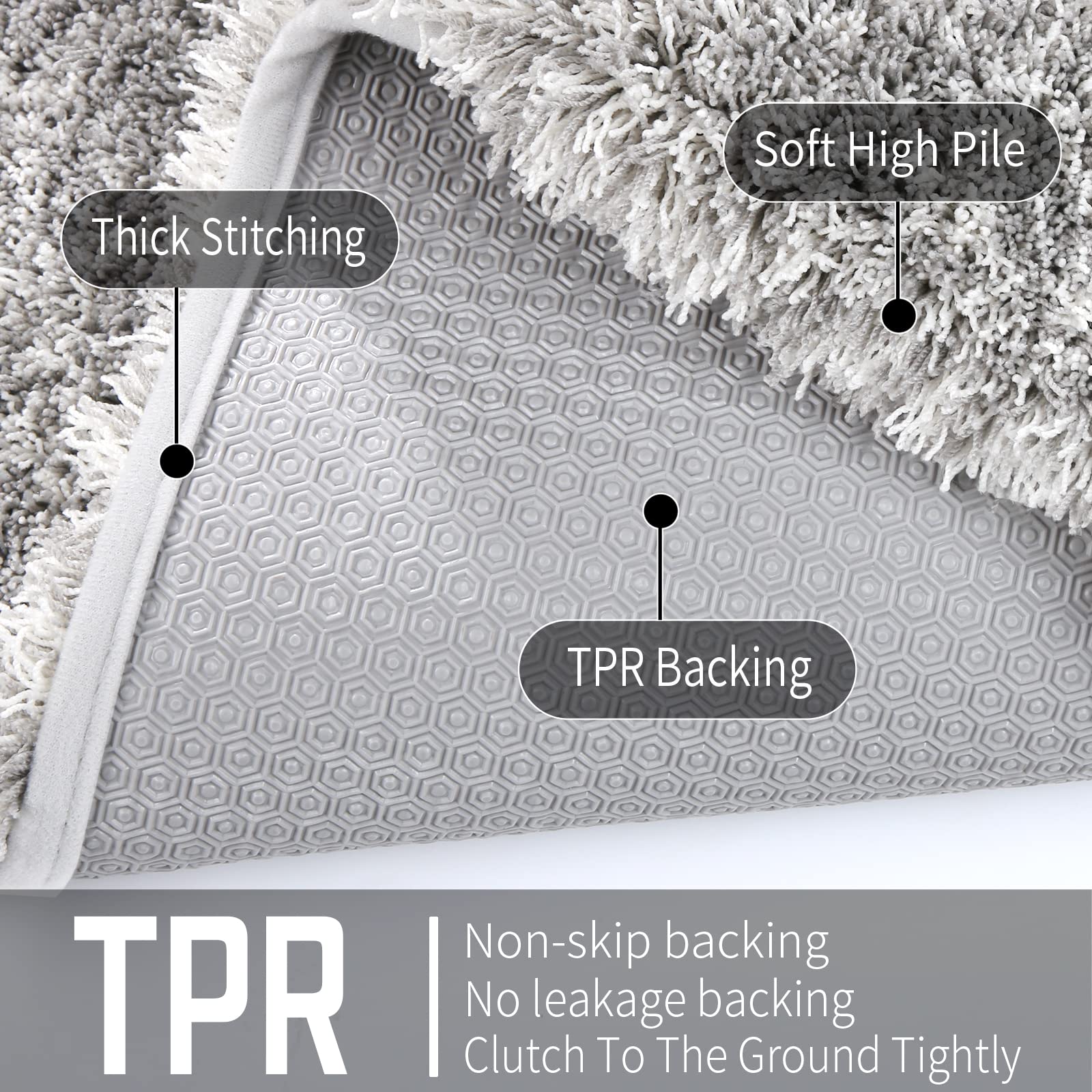 Foto 8 pulgar | Tapete para Baño Yimobra Gris 2 Piezas - Venta Internacional