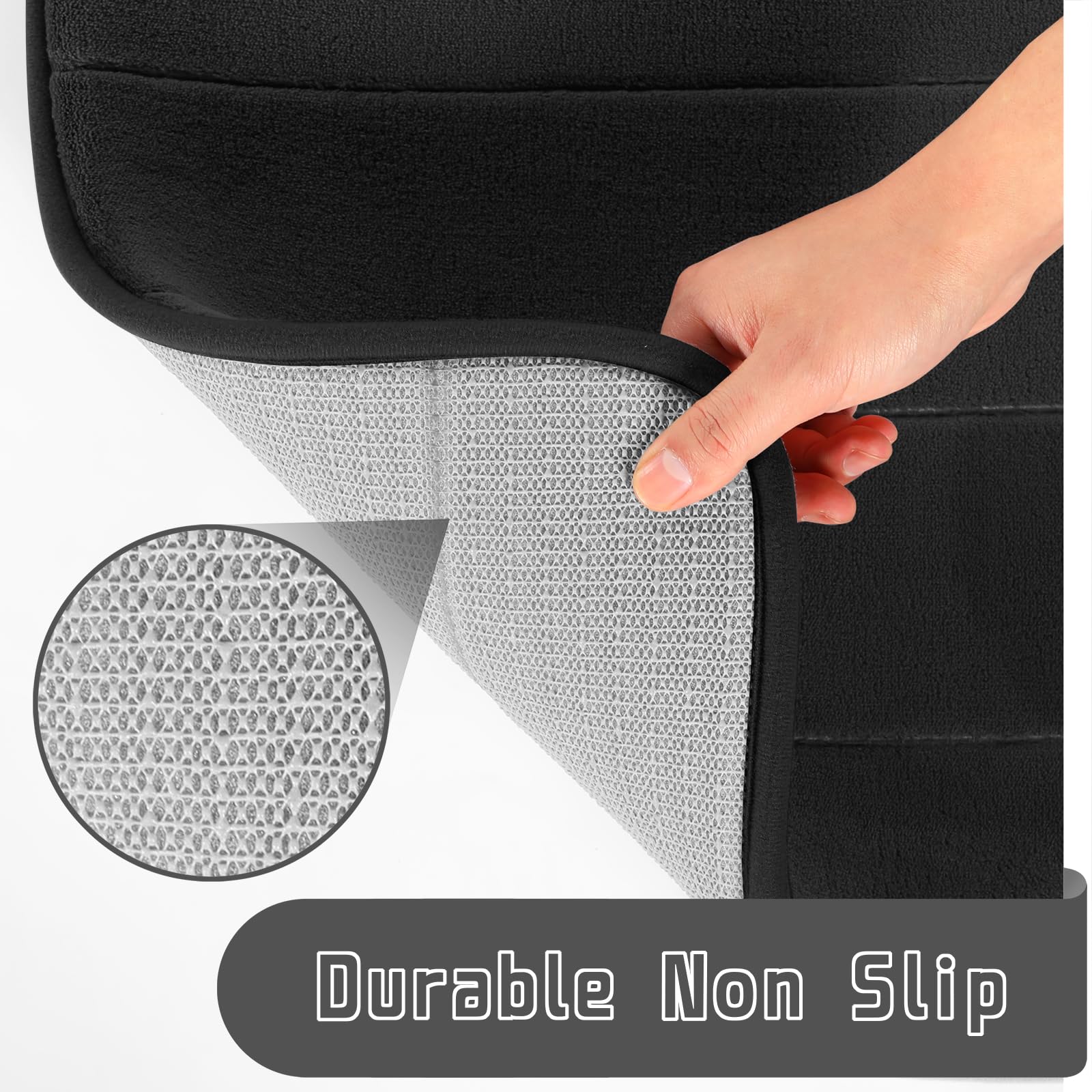 Foto 6 pulgar | Tapete para Baño Yimobra Negro 2 Piezas - Venta Internacional