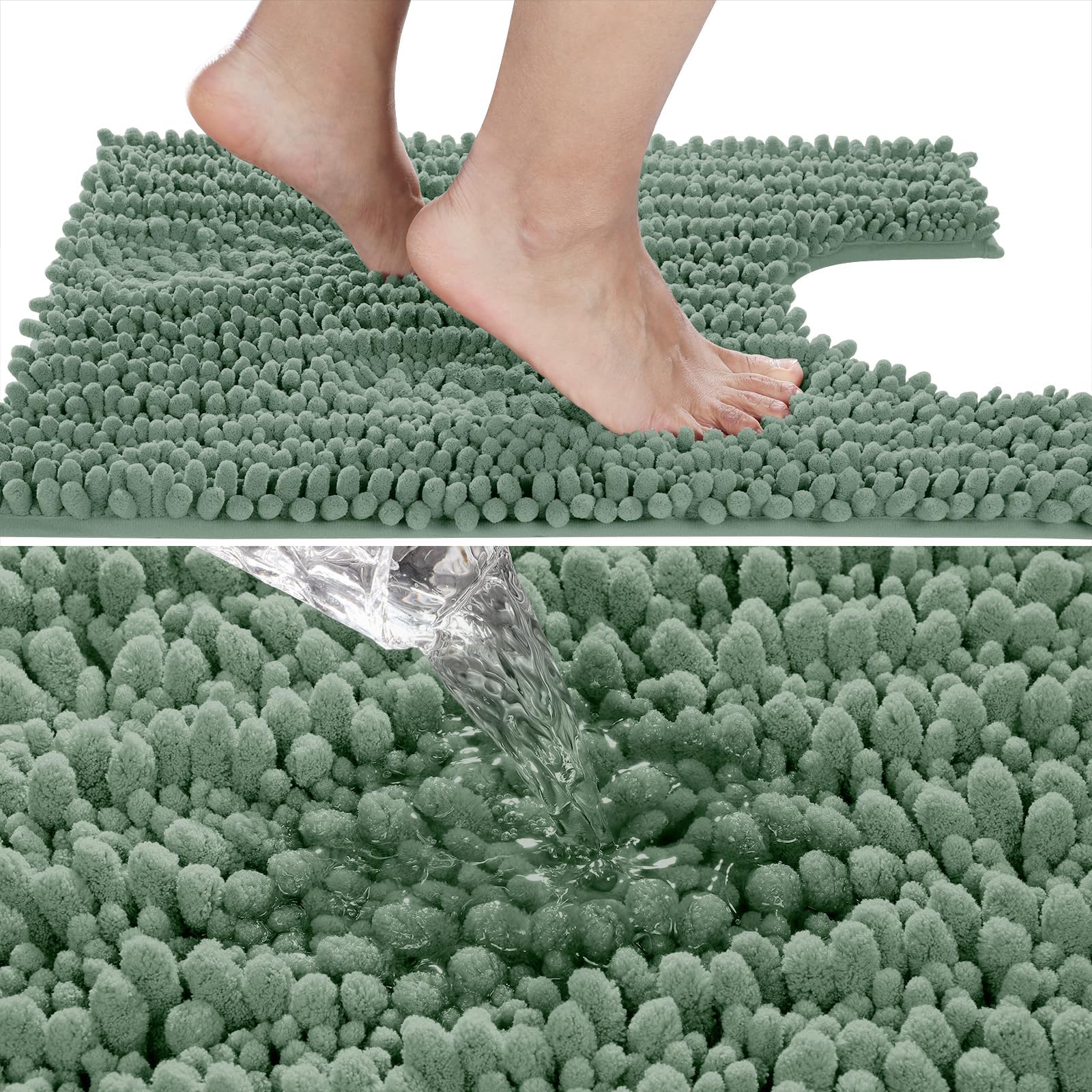 Foto 4 pulgar | Tapete para Baño Yimobra Verde - Venta Internacional