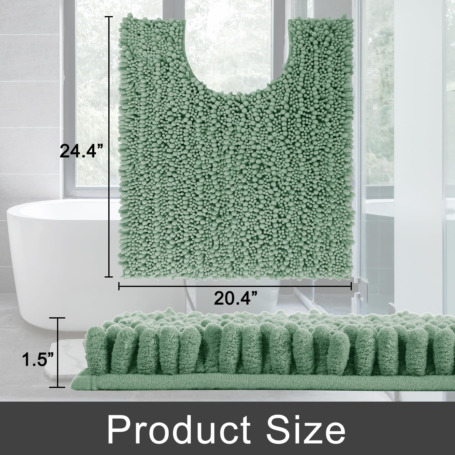 Foto 5 pulgar | Tapete para Baño Yimobra Verde - Venta Internacional