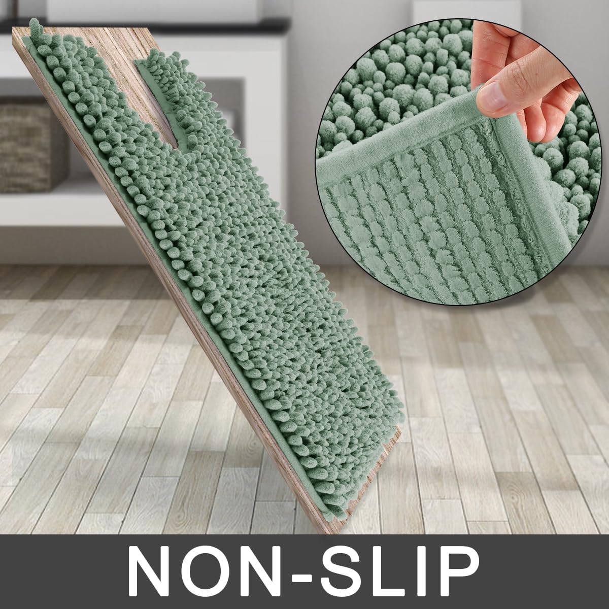 Foto 7 pulgar | Tapete para Baño Yimobra Verde - Venta Internacional