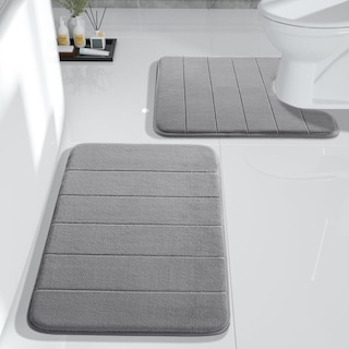 Foto 1 | Juego de Tapete de Baño Yimobra 2 Piezas Grises - Venta Internacional