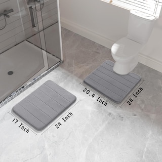 Foto 2 | Juego de Tapete de Baño Yimobra 2 Piezas Grises - Venta Internacional