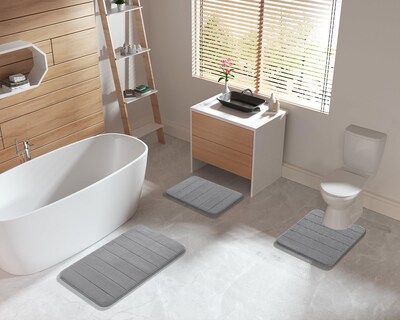 Foto 6 | Juego de Tapete de Baño Yimobra 2 Piezas Grises - Venta Internacional