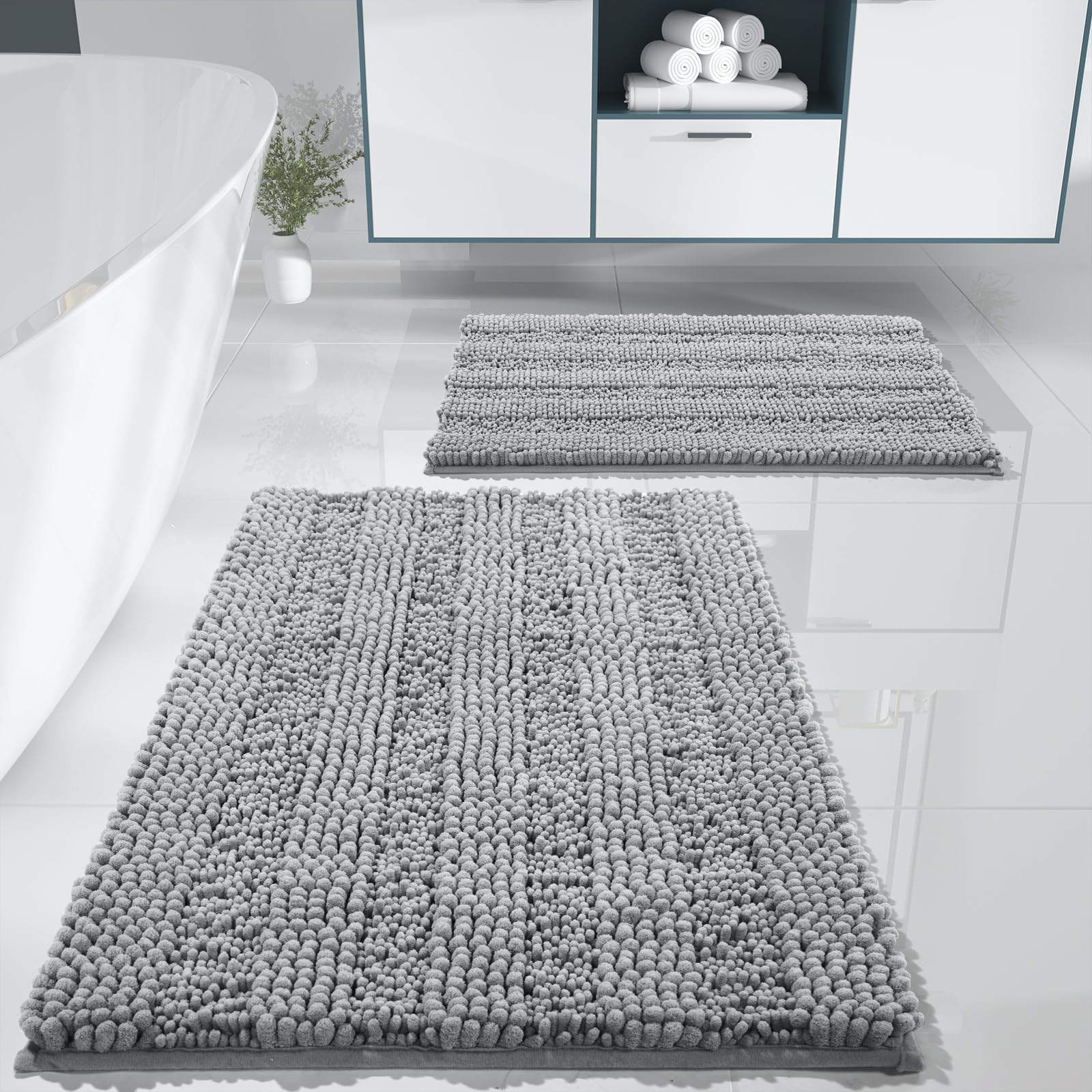 Tapete para Baño Yimobra Gris 2 Piezas - Venta Internacional